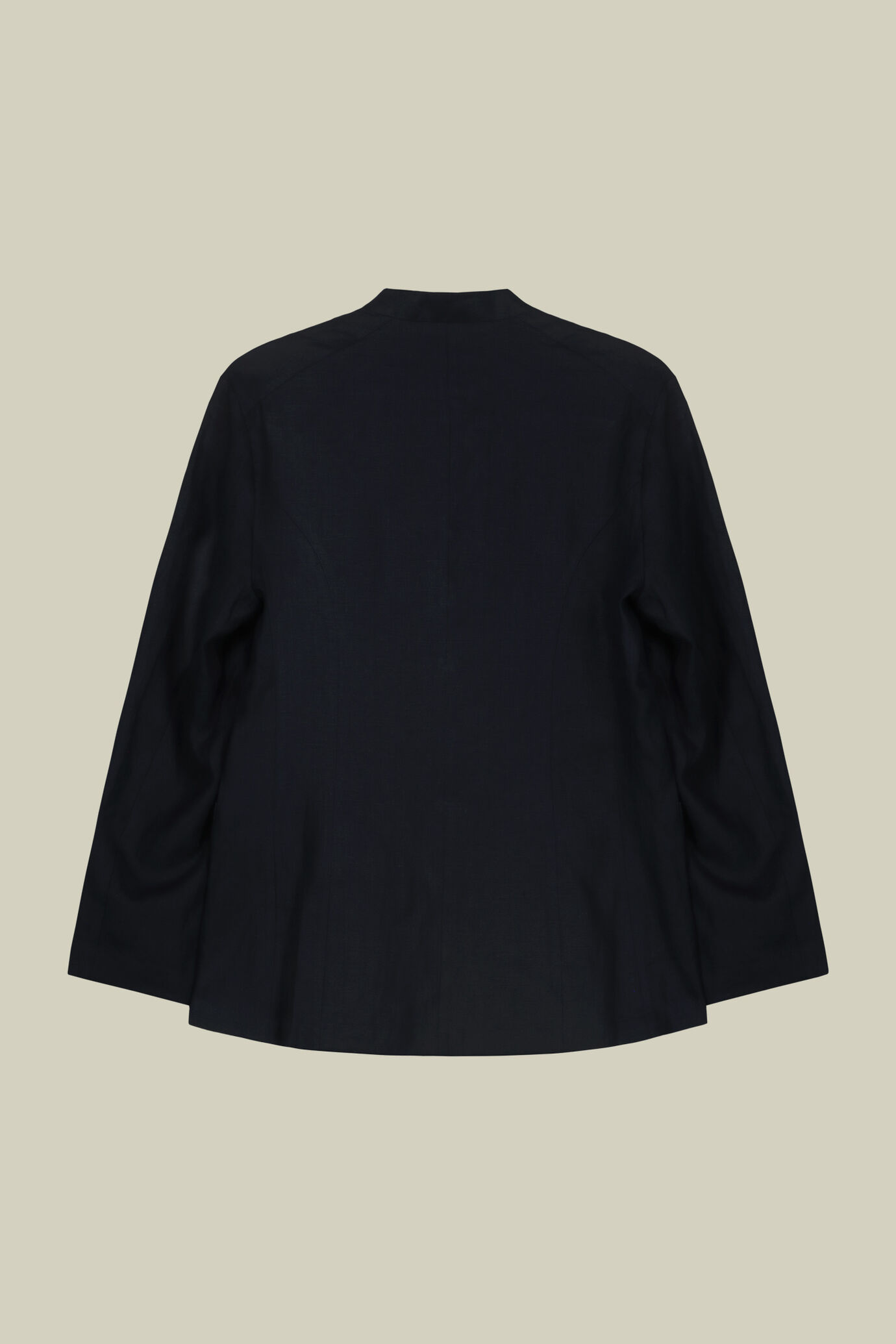 Giacca donna monopetto con collo coreano 100% lino image number 5