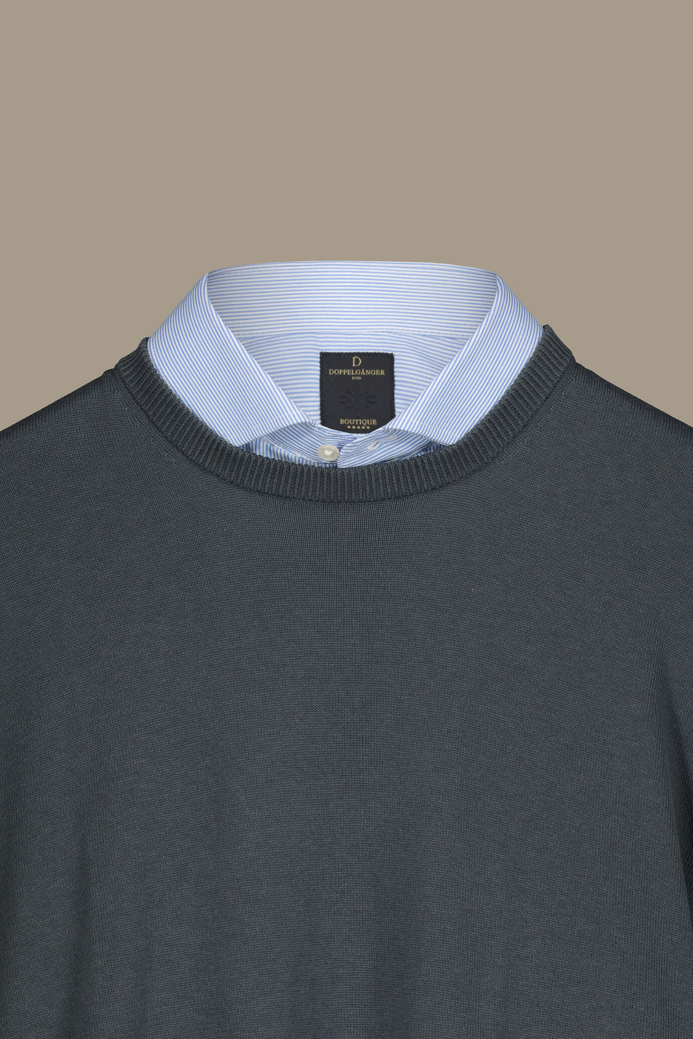 Maglia giro collo puro cotone image number 3