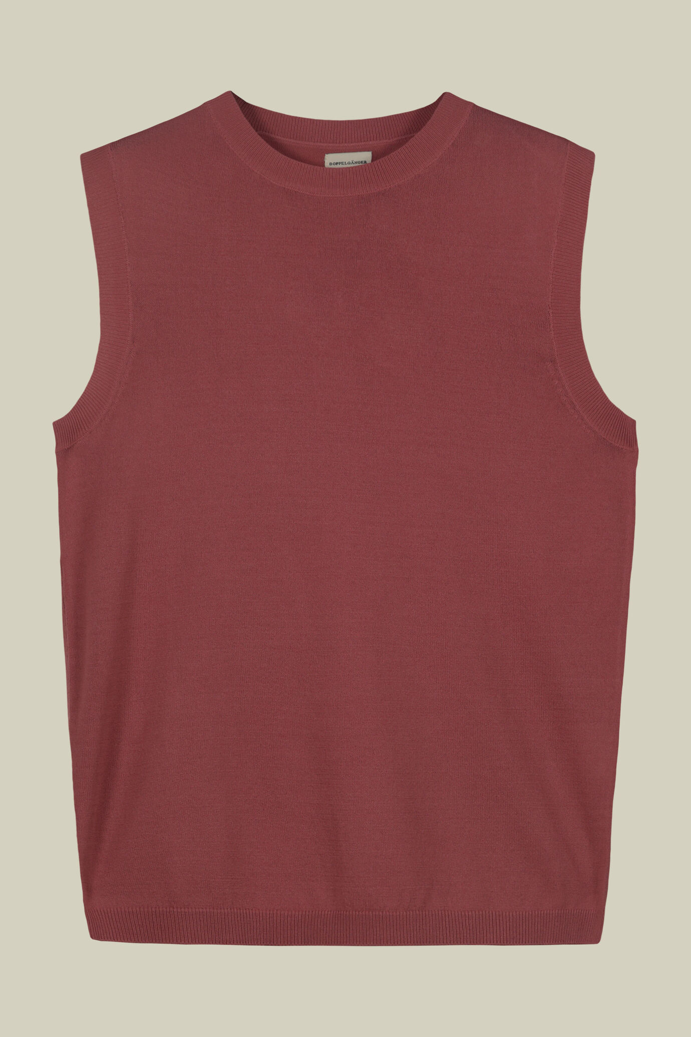 Women's knitted crew-neck waistcoat image number 4