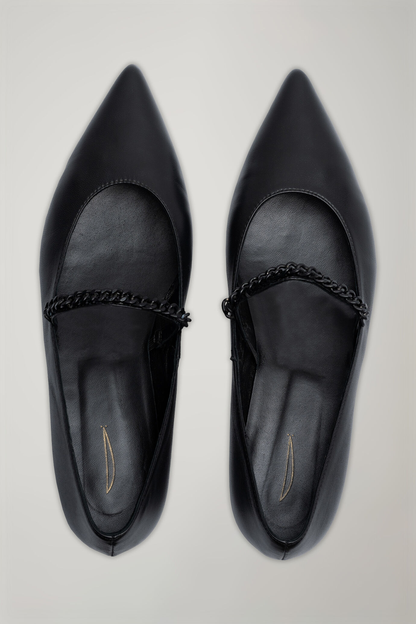 100% leather pointe ballerina shoes image number 3