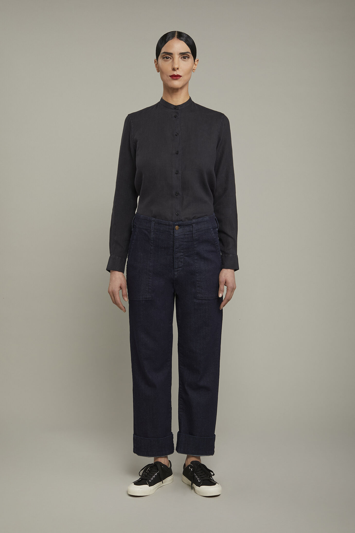 Jeans donna 100% cotone denim regular fit image number 3