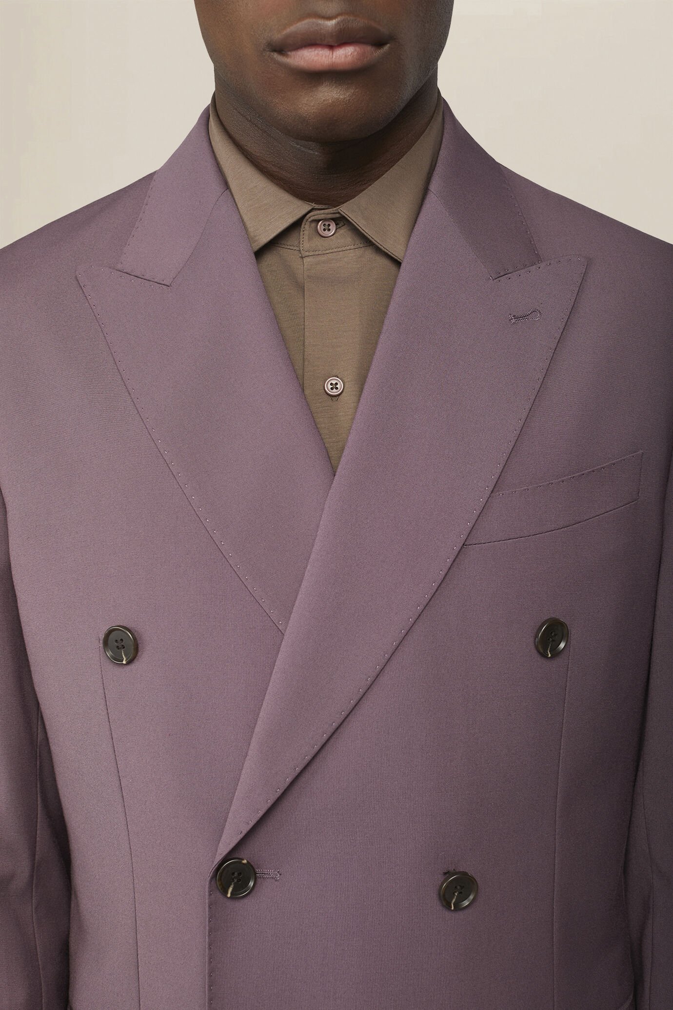 Abito uomo doppiopetto Bi-Stretch no stiro regular fit image number 2