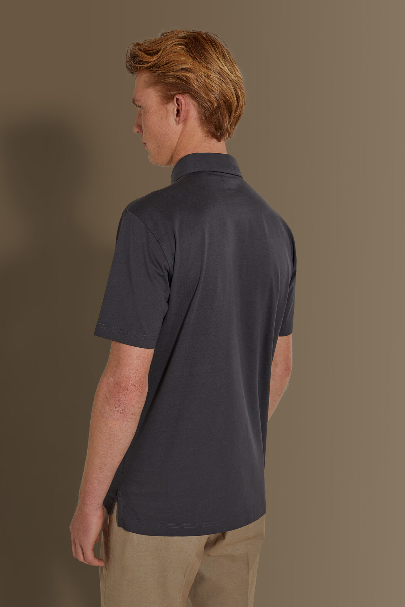 Polo manica corta uomo puro cotone jersey image number 2