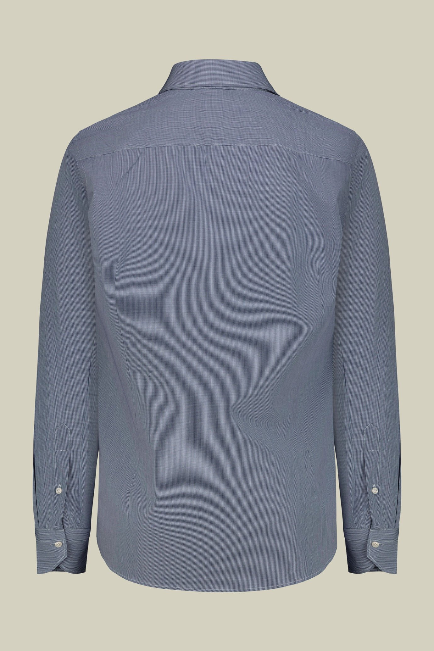 Camicia uomo con collo classico in tessuto micro pied de poule 100% cotone image number 5