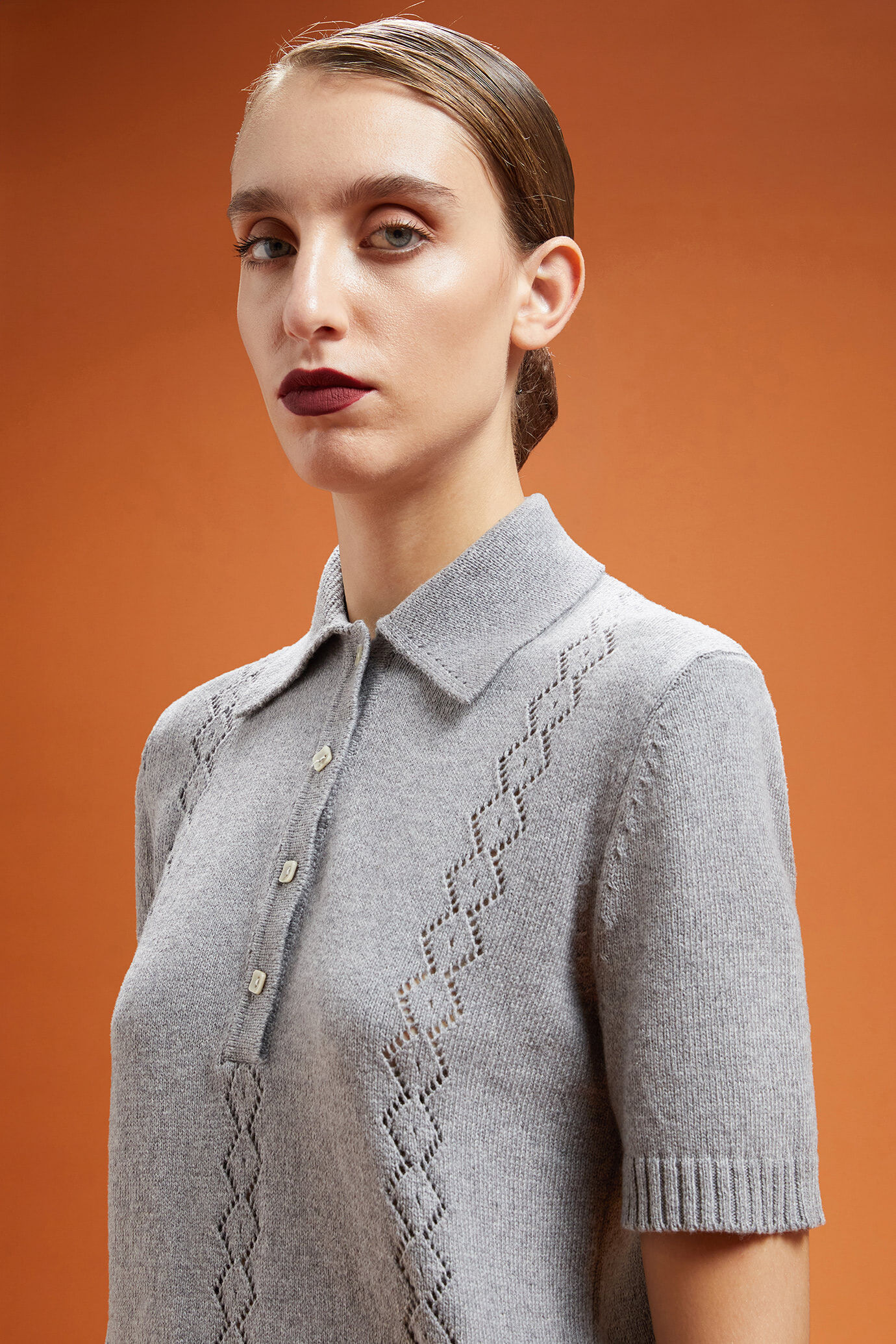 Polo in maglia donna mezza manica regular fit image number 3