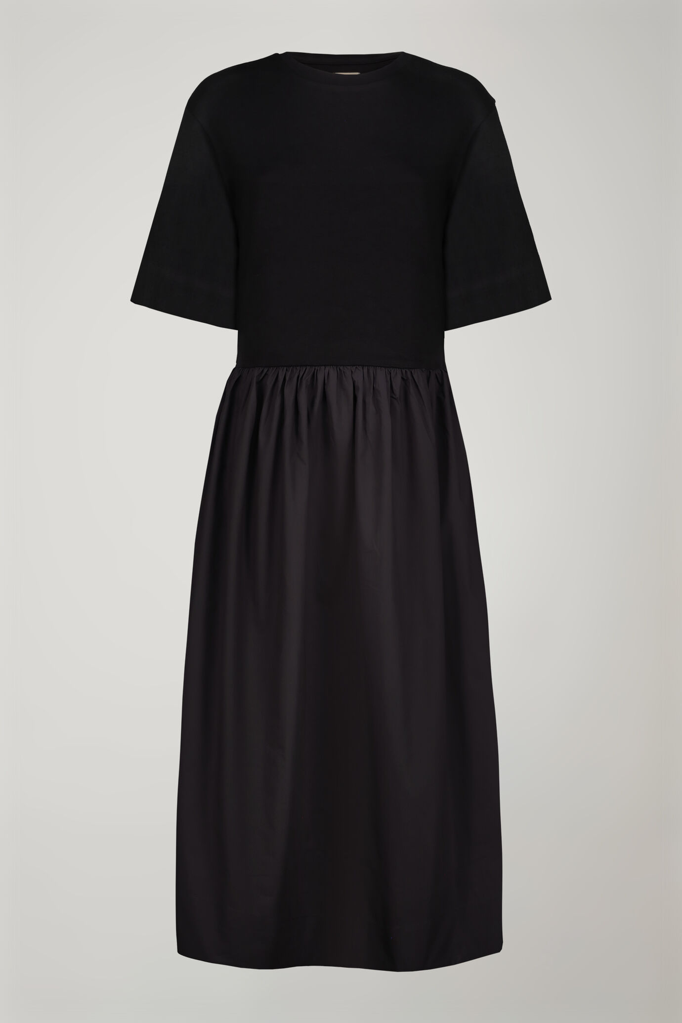 Robe midi femme bicolore en 100 % jersey de coton coupe régulière image number 4