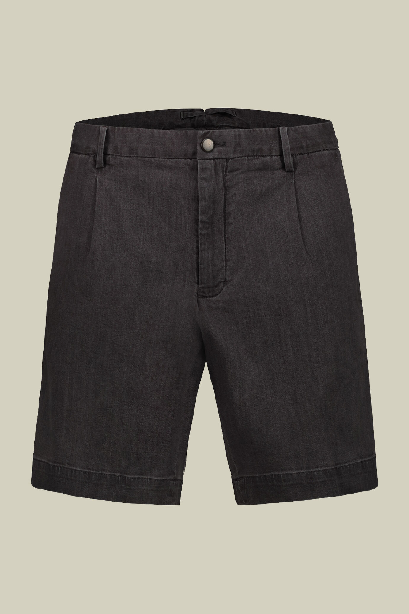 Herren-Bermudashorts mit Abnäher aus Chambray-Stoff image number 0