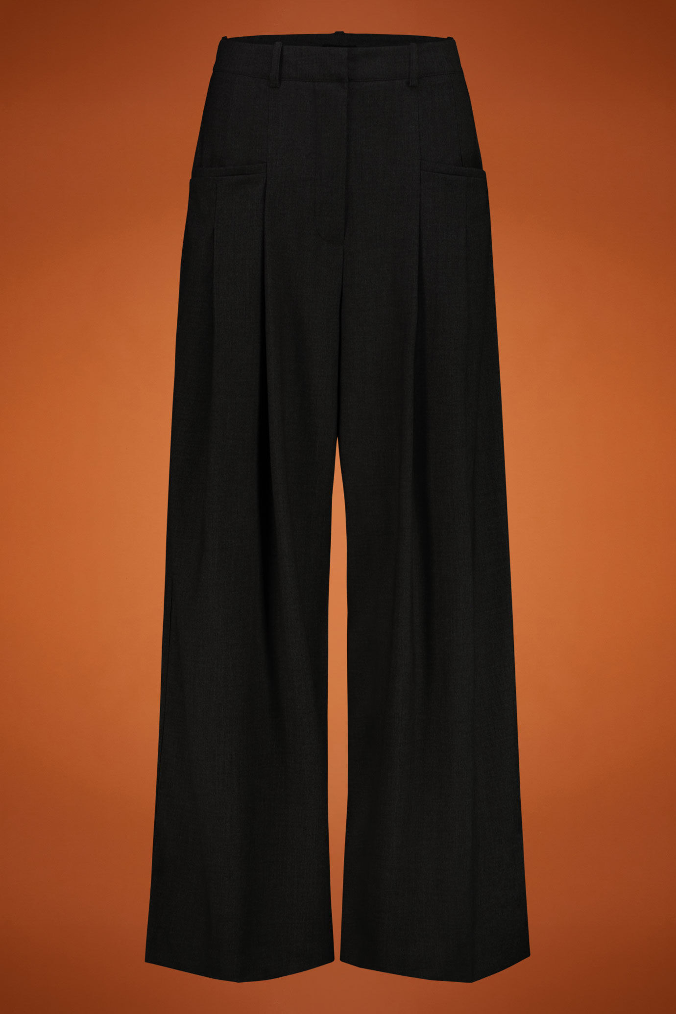 Women&rsquo;s wool blend trousers with front pockets image number 0