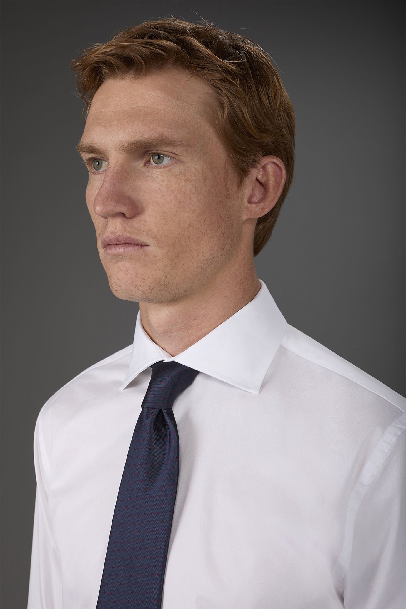 Chemise classique col français homme ent issu uni flammé image number 1