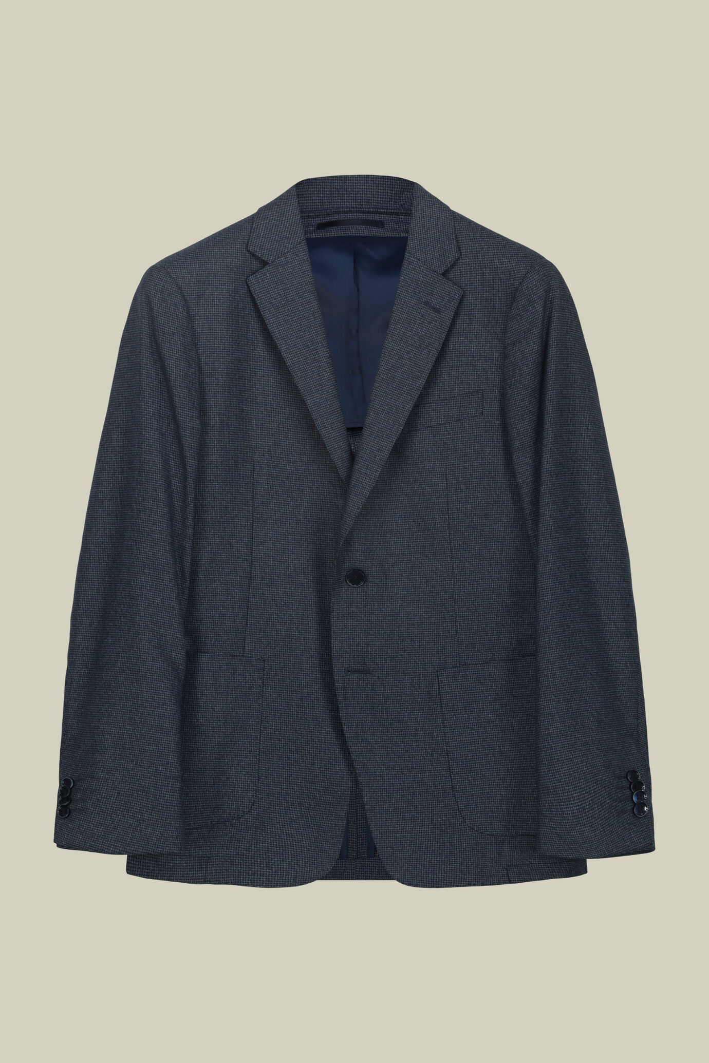 Men's jacket with micro pied-de-poule pattern