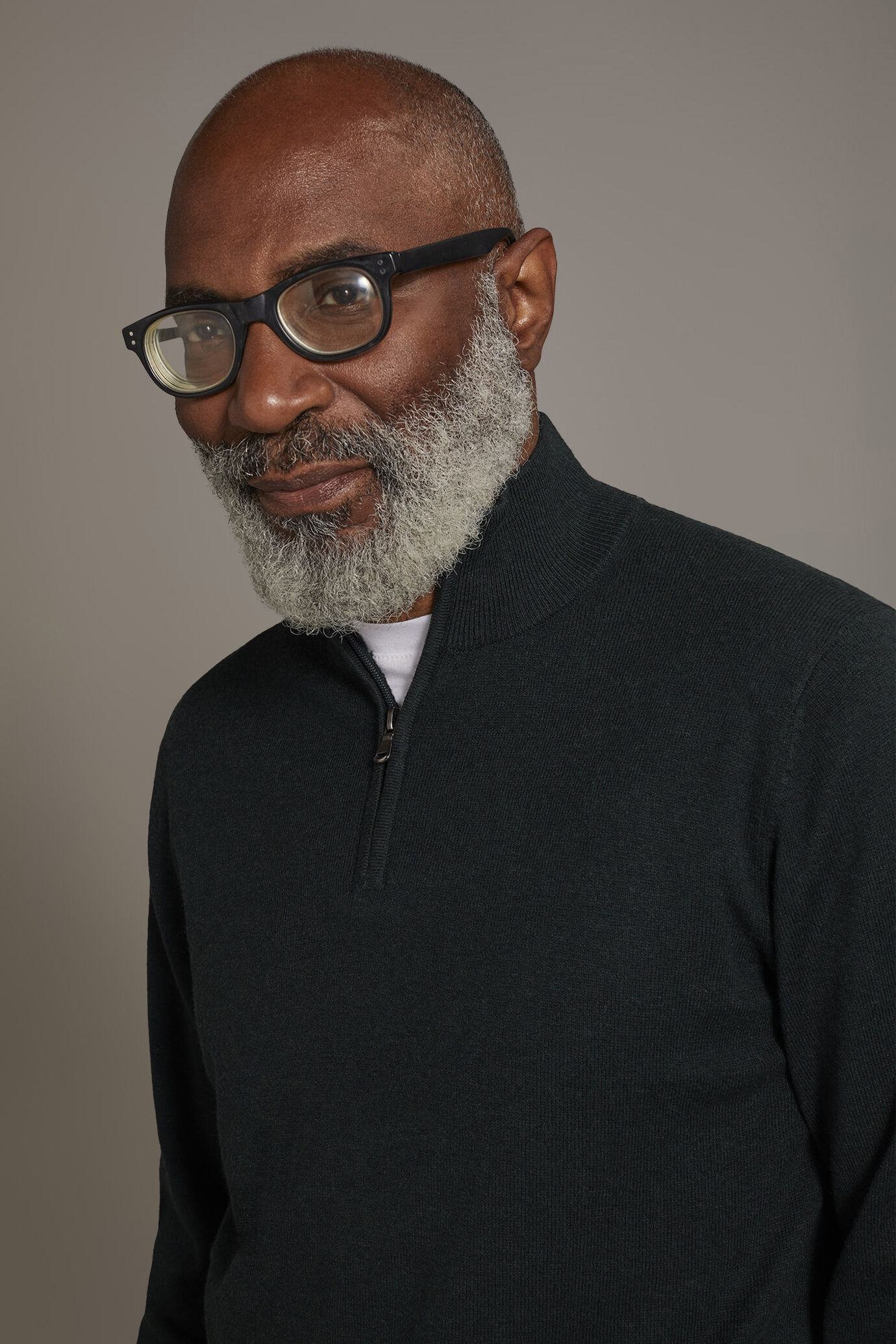 Wool blend Turtleneck sweater with zip image number 2