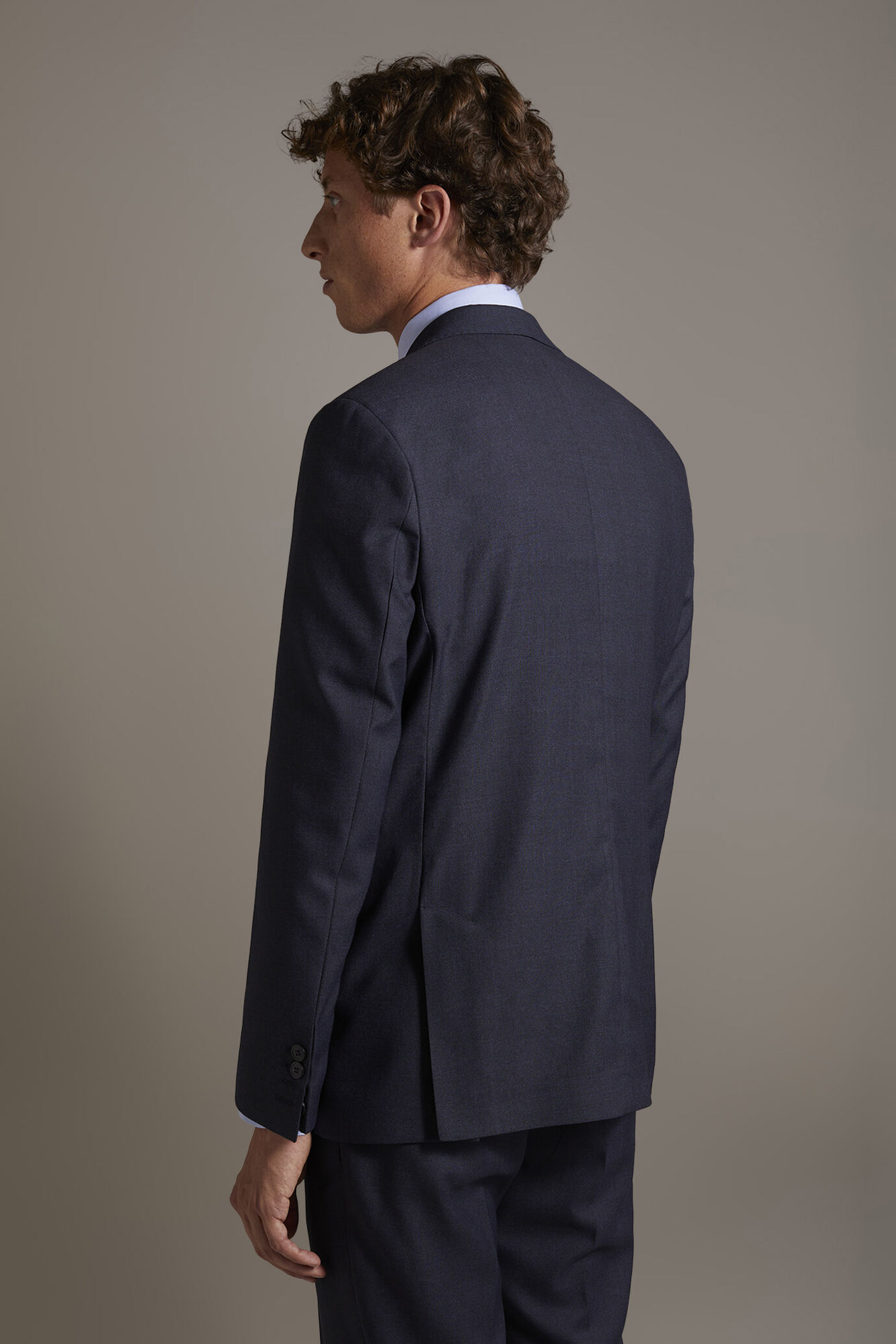 Single breasted suit flat trousers prince of wales fabric design image number 4