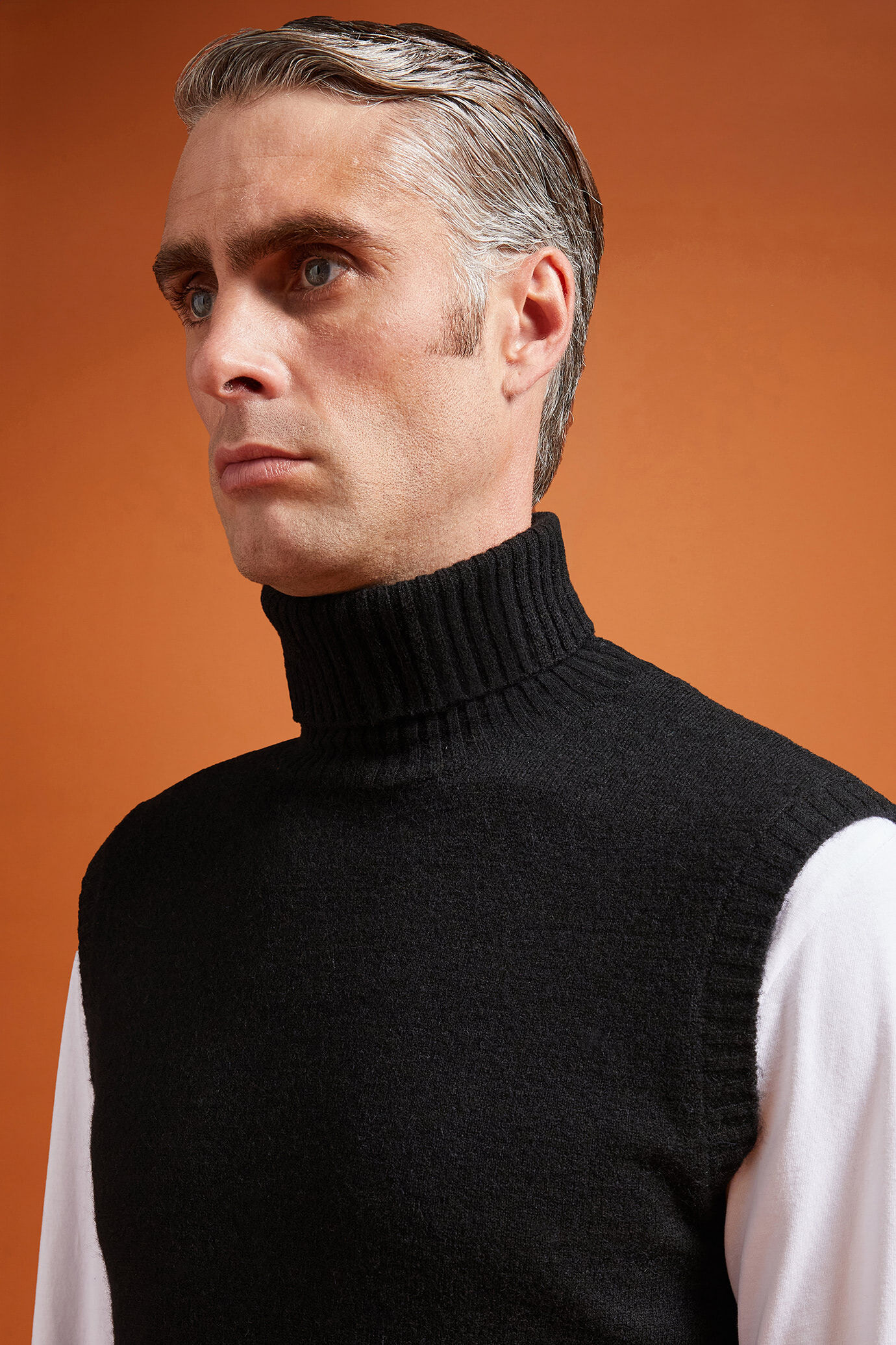 Gilet uomo a collo alto Wool Blend alpaca regular fit image number 3