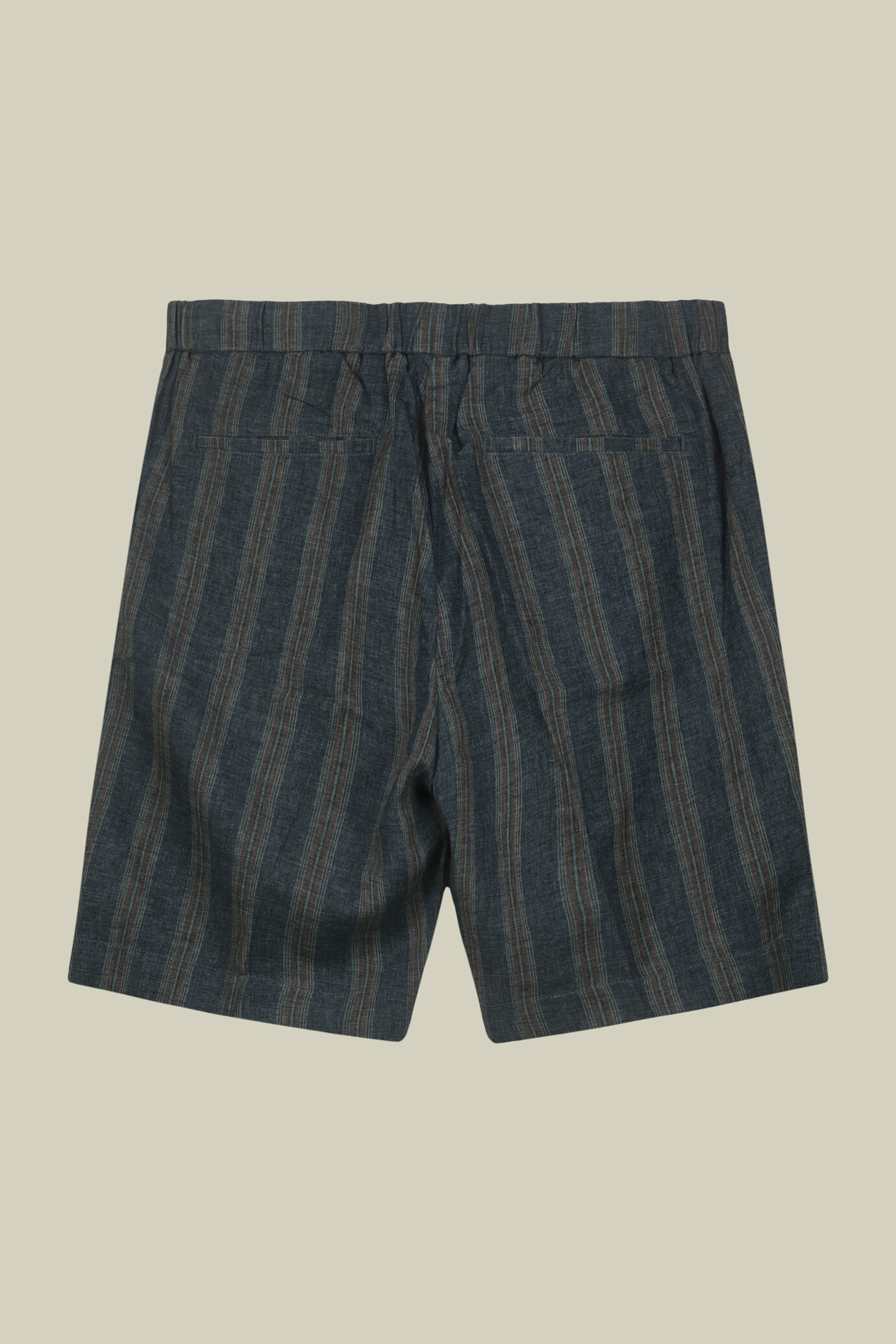 Bermuda homme en lin m&eacute;lang&eacute;, coupe classique image number 5