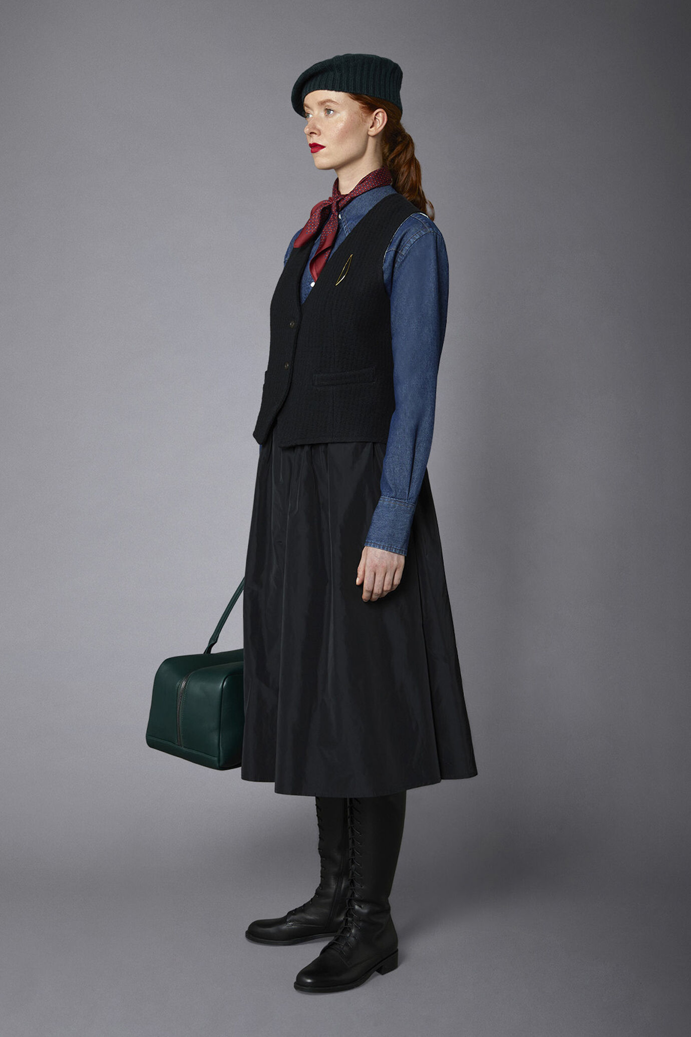 Gilet donna monopetto misto lana image number 1