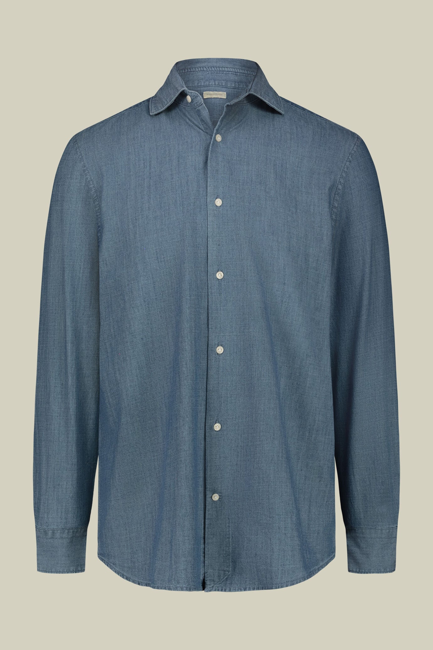 Chemise pour homme 100 % coton denim coupe classique