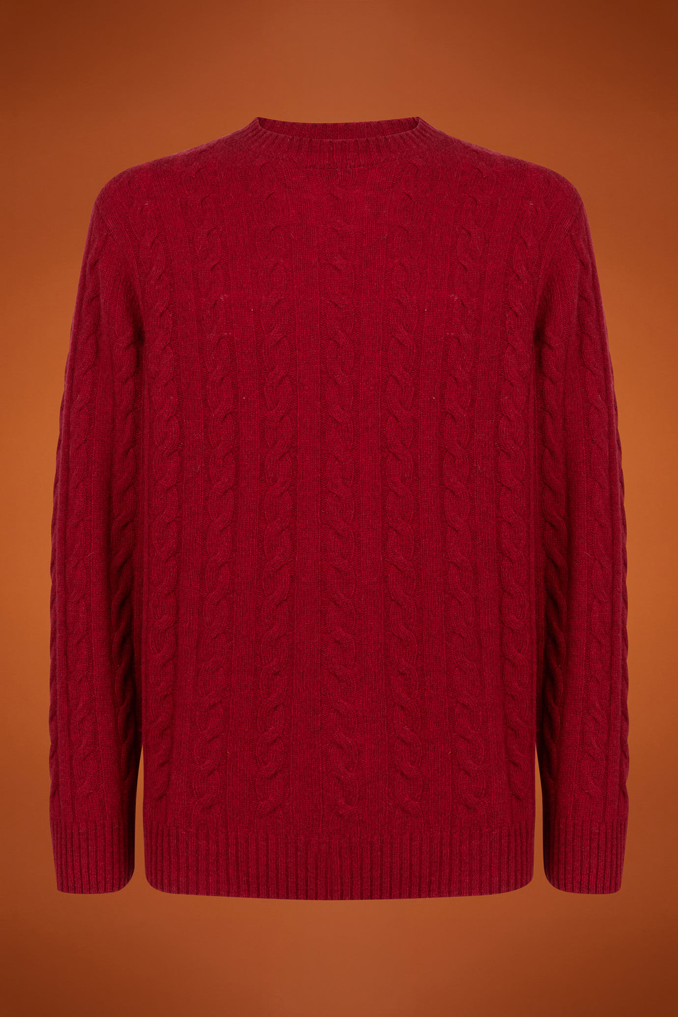 Pull homme à col rond en laine d'agneau, coupe classique image number 4