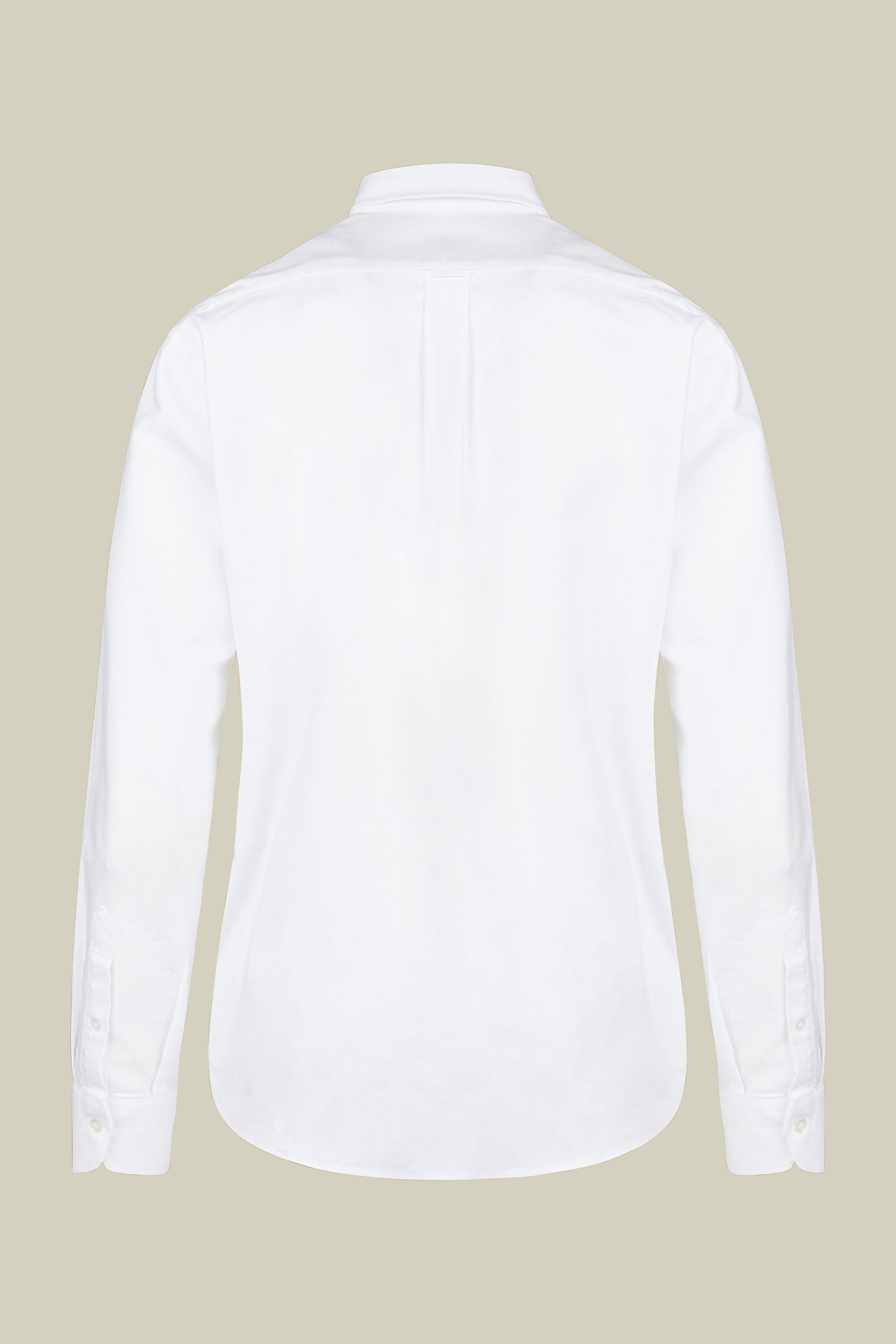 Camicia casual uomo collo stondato 100% cotone tessuto oxford tinta unita comfort fit image number 5