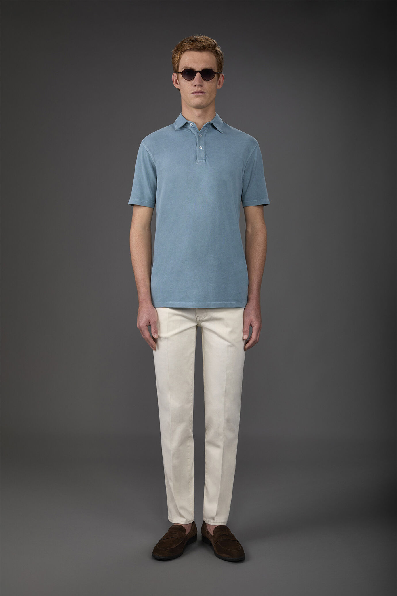 Polo homme, manches courtes, en 100% coton piqué image number 1