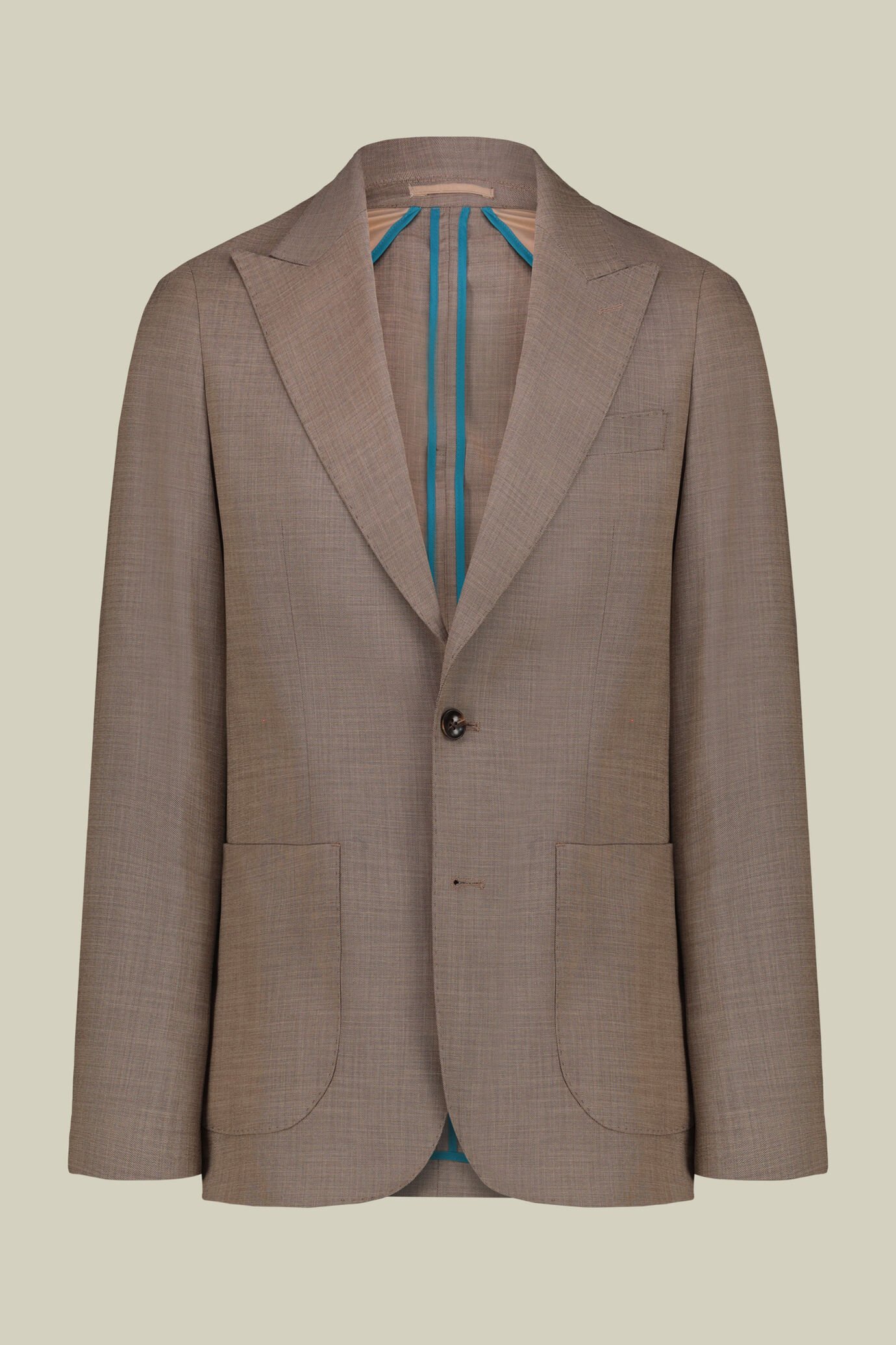 Men's single-breasted suit in grisaille fabric, regular fit