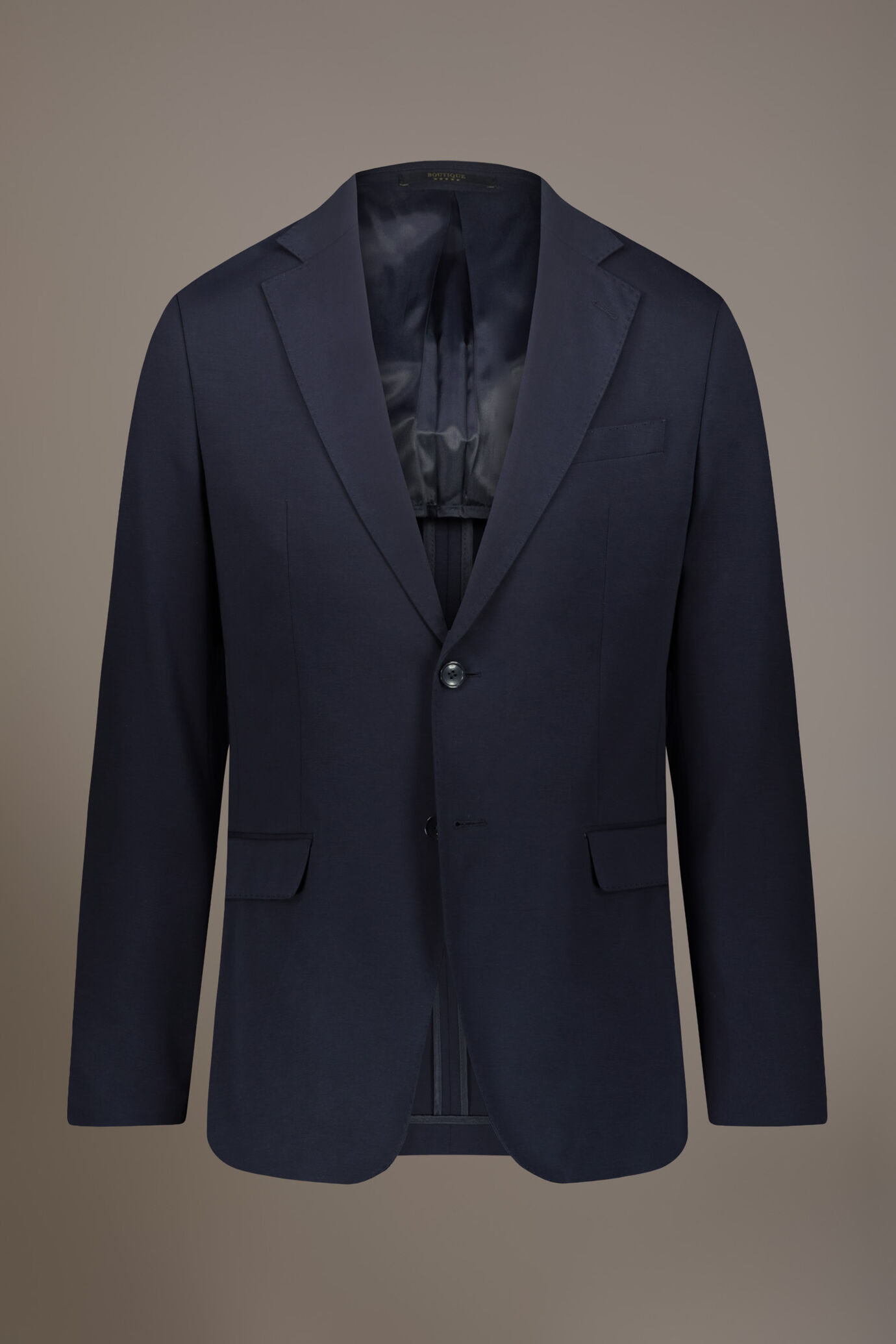 Single breasted jersey jacket with flap pocket image number 4