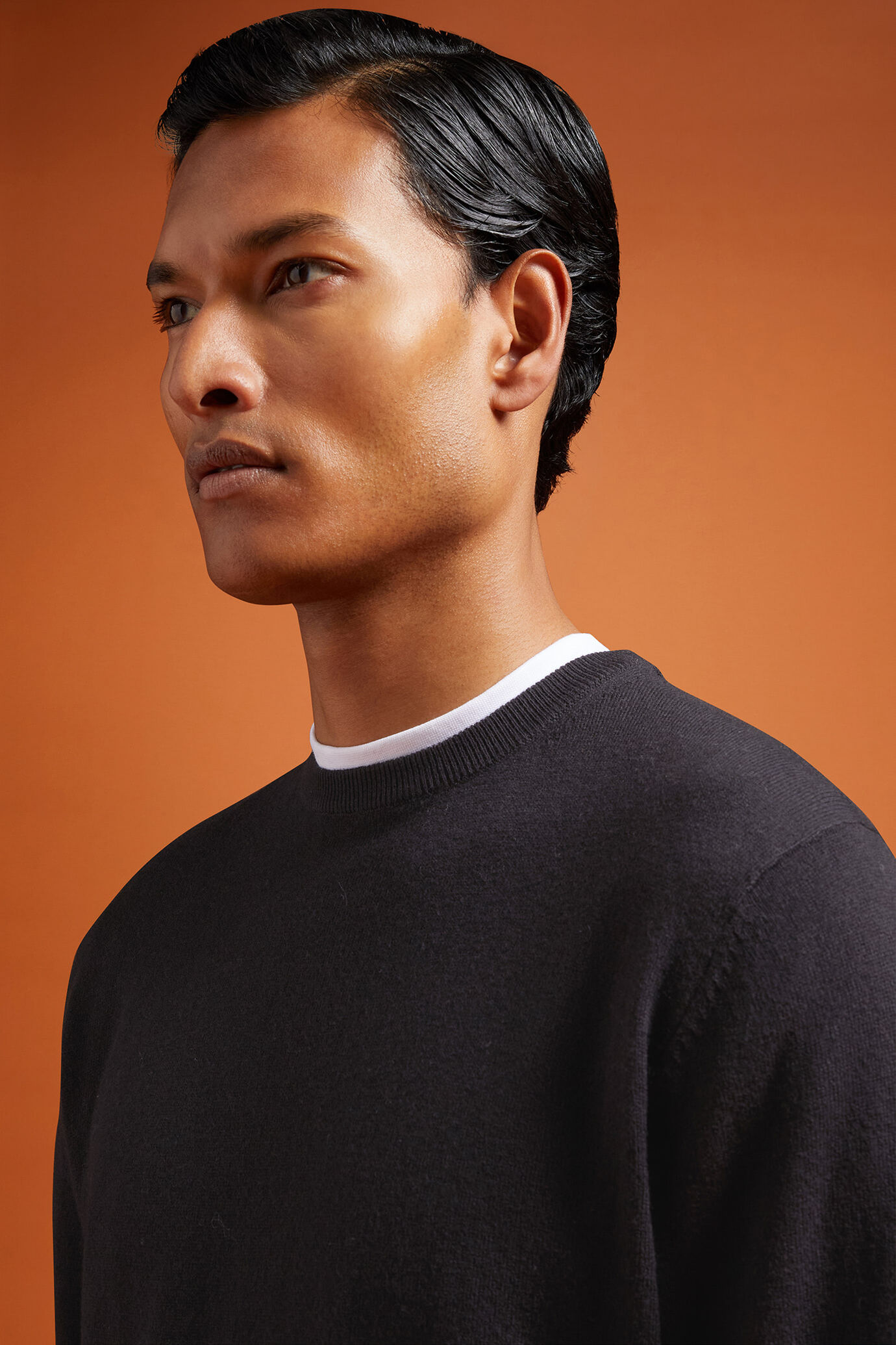 Maglia uomo girocollo lana e cotone regular fit image number 2