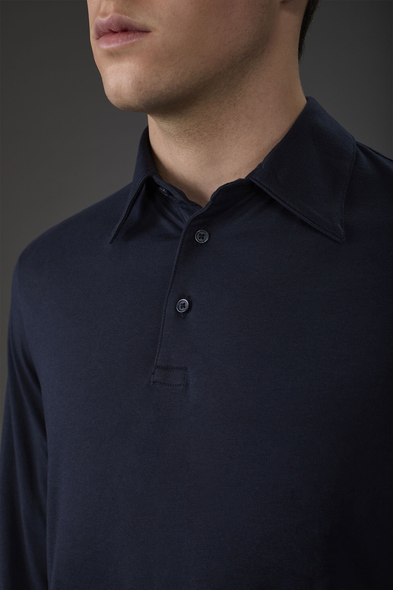 Langarm-Poloshirt für Herren aus 100% Bio-Baumwolle image number 2