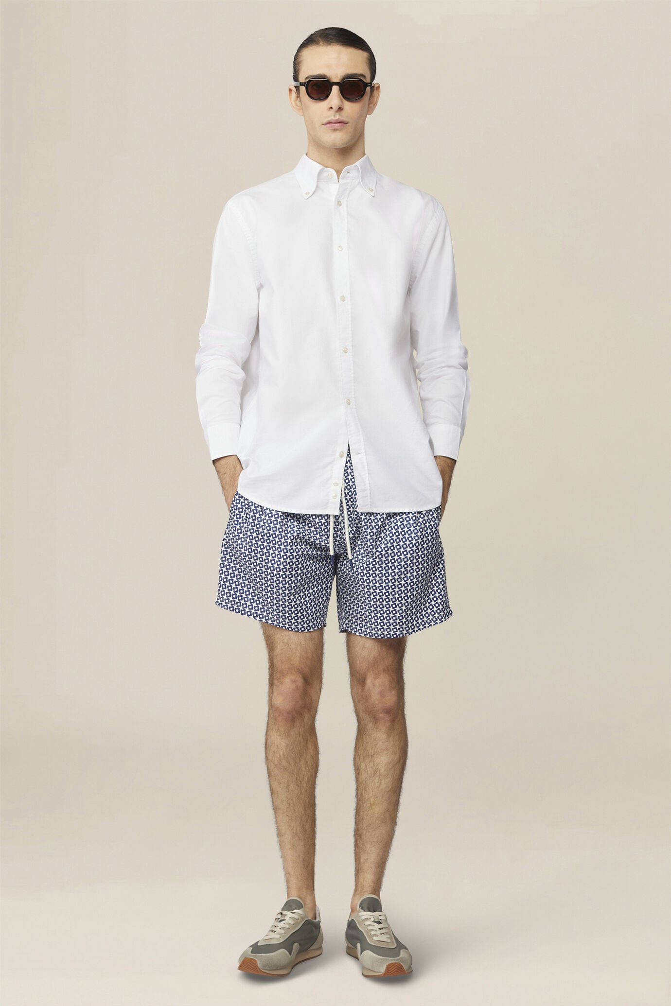 Men's geometric pattern swimwear