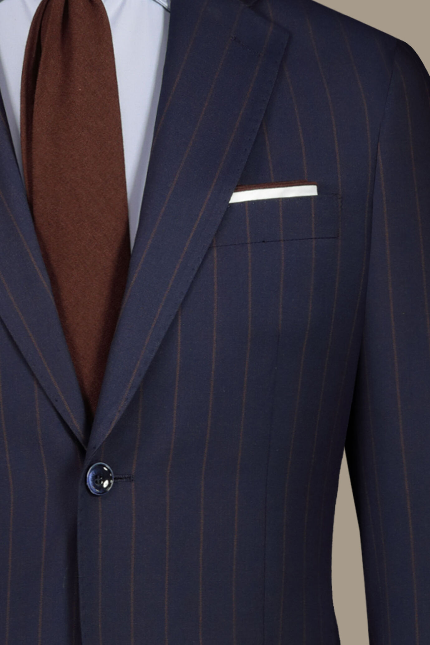 Single breasted pinstripe suit image number 1