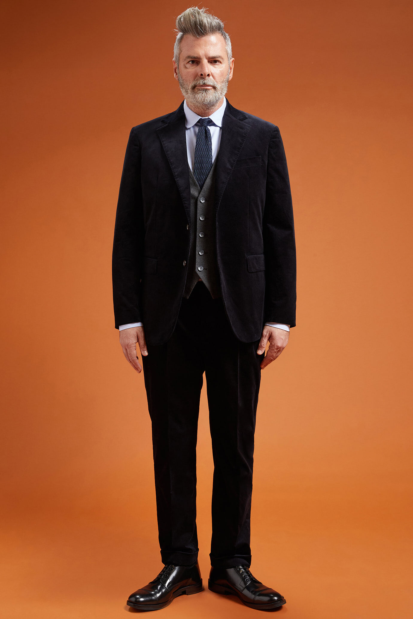 Giacca uomo monopetto in velluto a coste di cotone regular fit image number 1