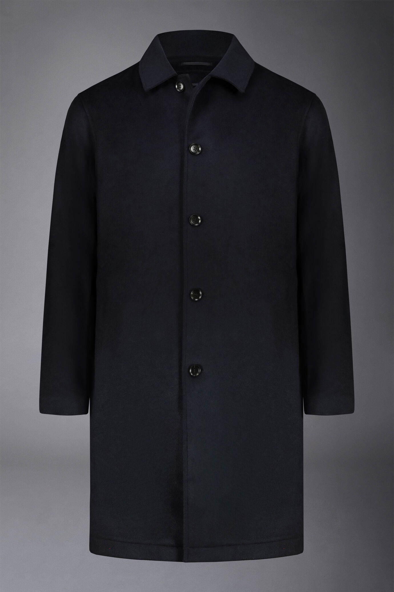 Men's single-breasted wool blend coat image number 4