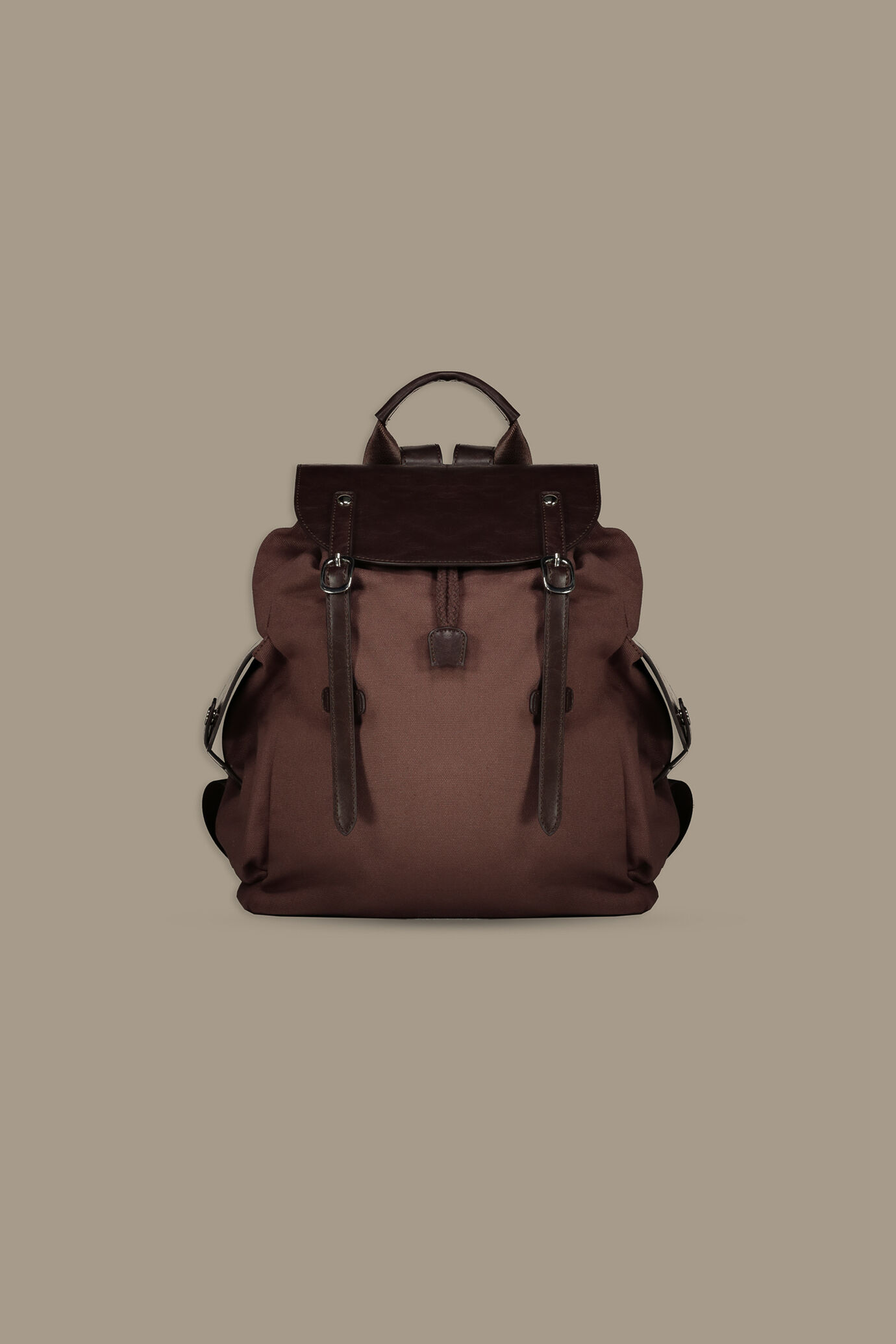 100%cotton and synthetic leather travel bag image number 0