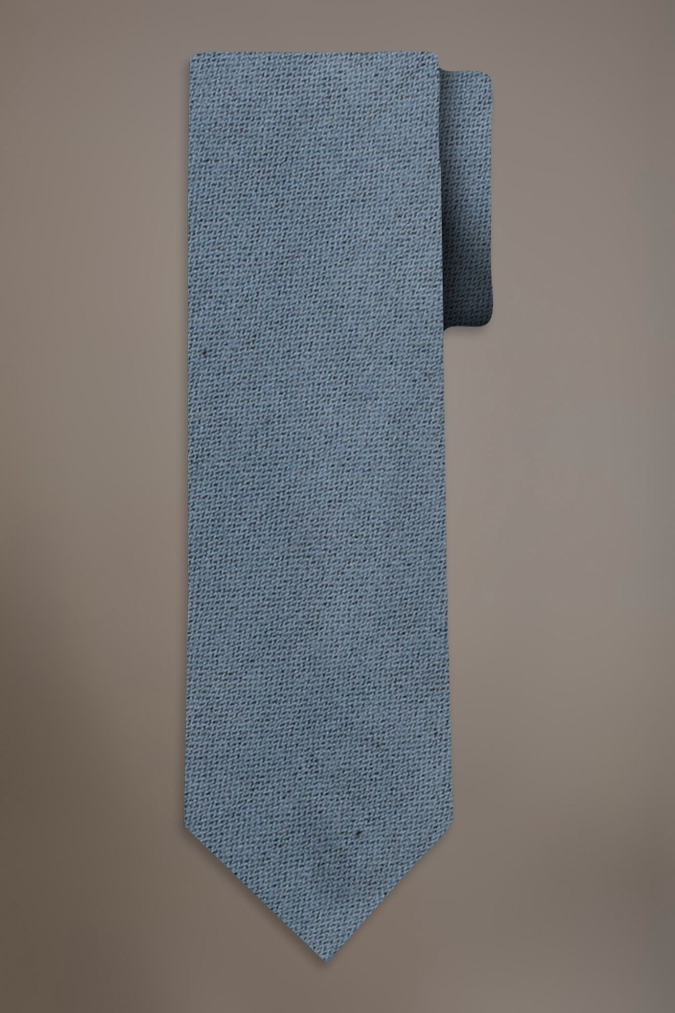 Wool blend tie with brushed effect image number 0