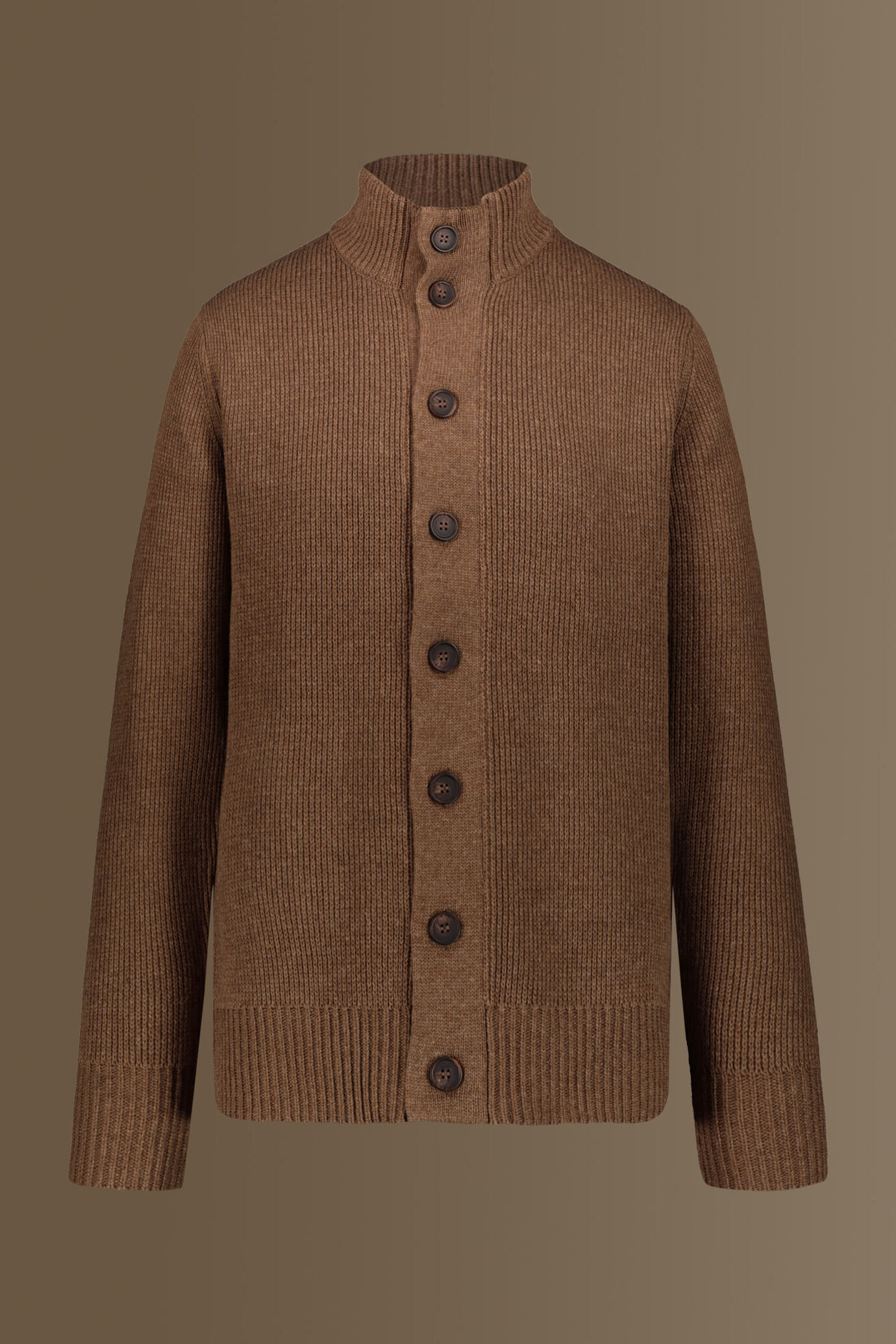 Cardigan con collo alto image number 3