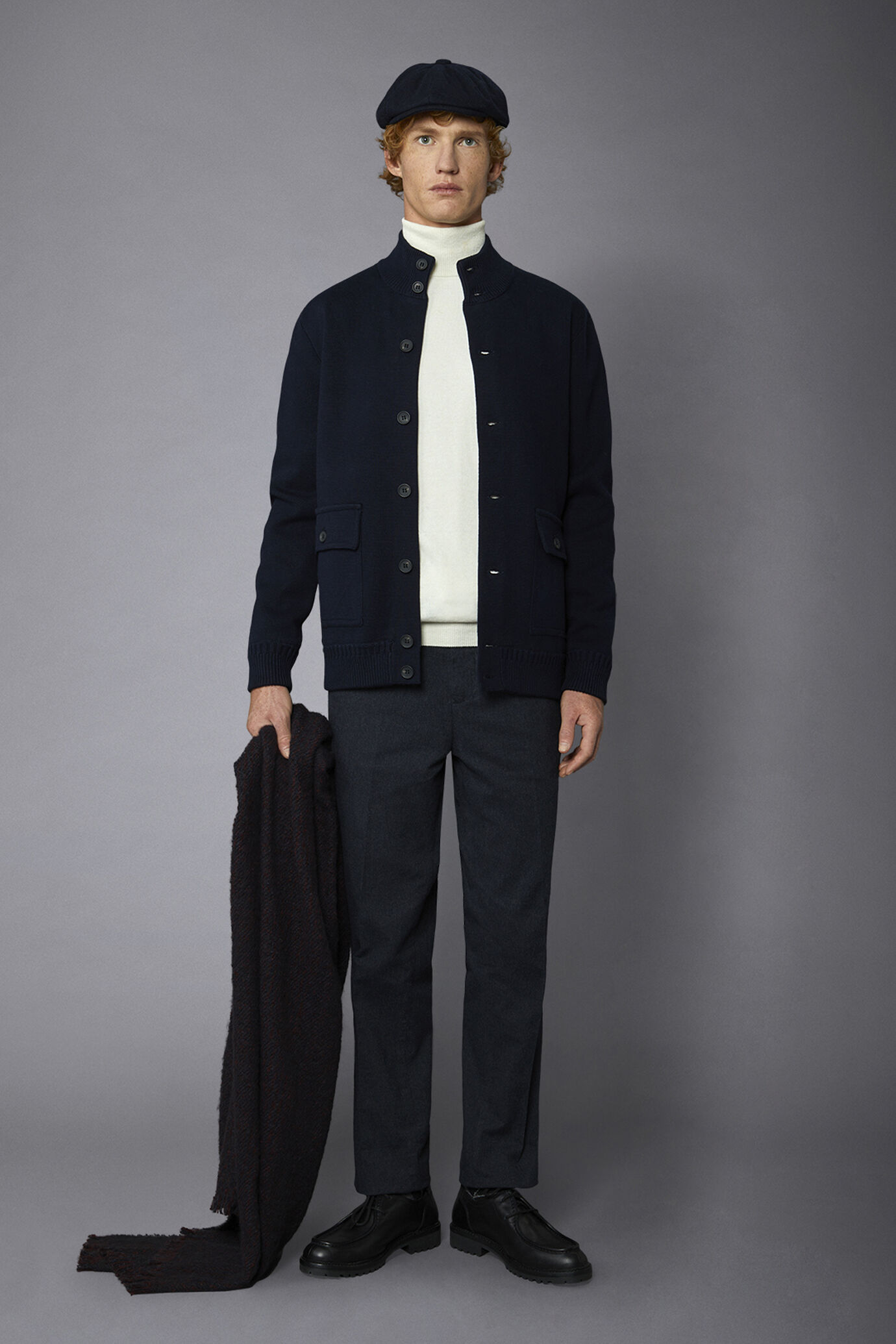 Giacca foderata in maglia cotone punto milano image number 0