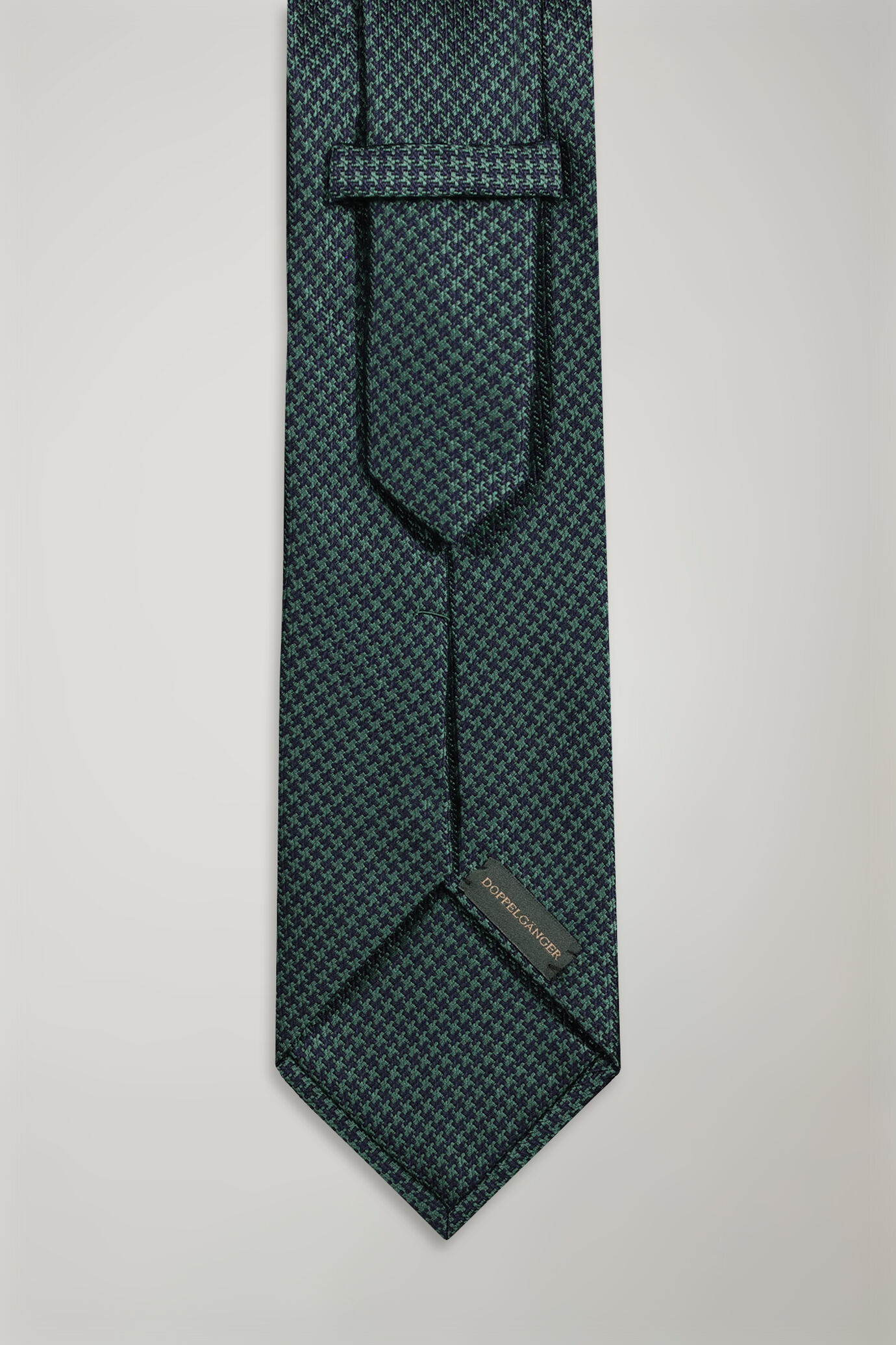Cravatta uomo misto bamboo fantasia pied de poule image number 1
