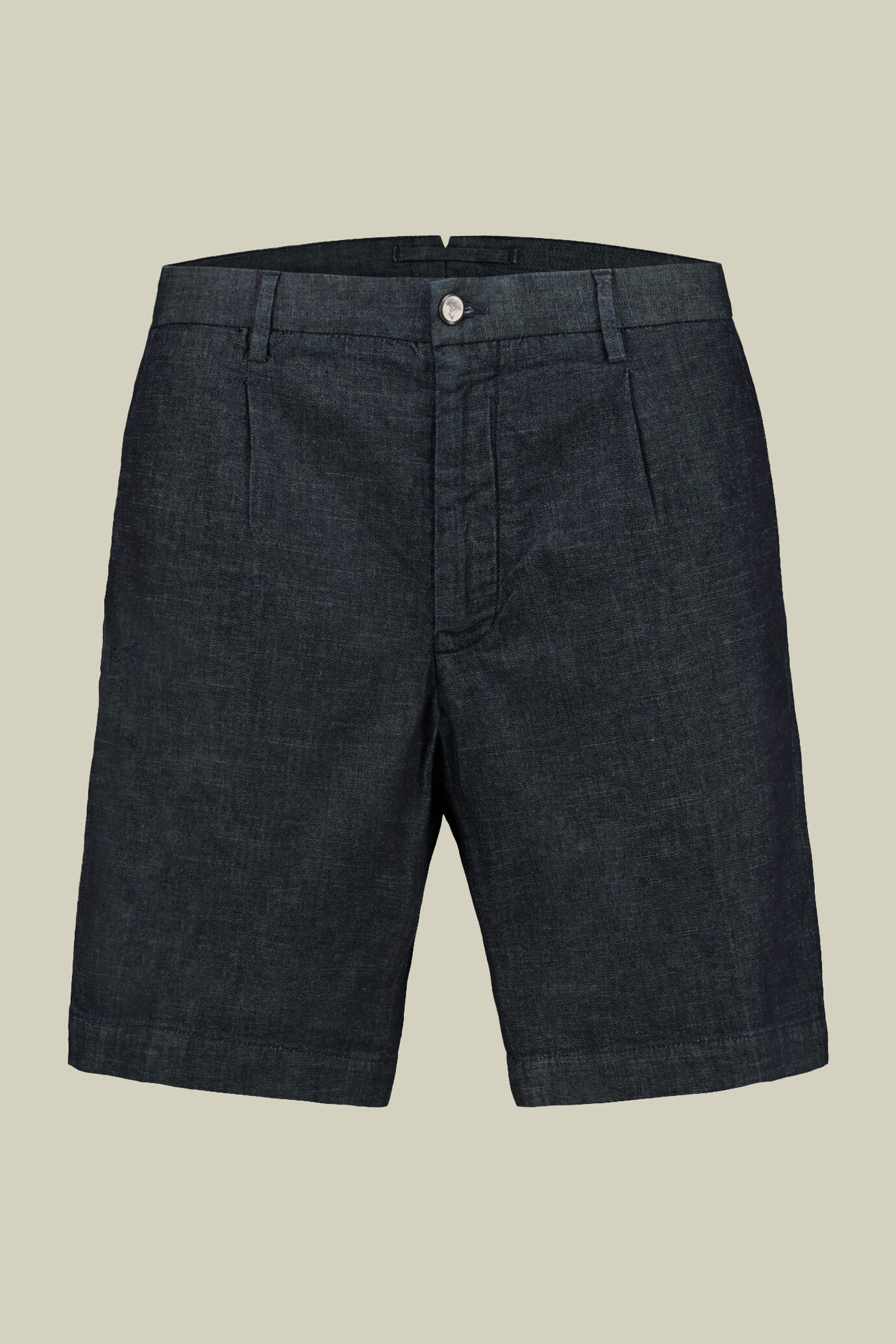 Men's bermuda in chambray fabric
