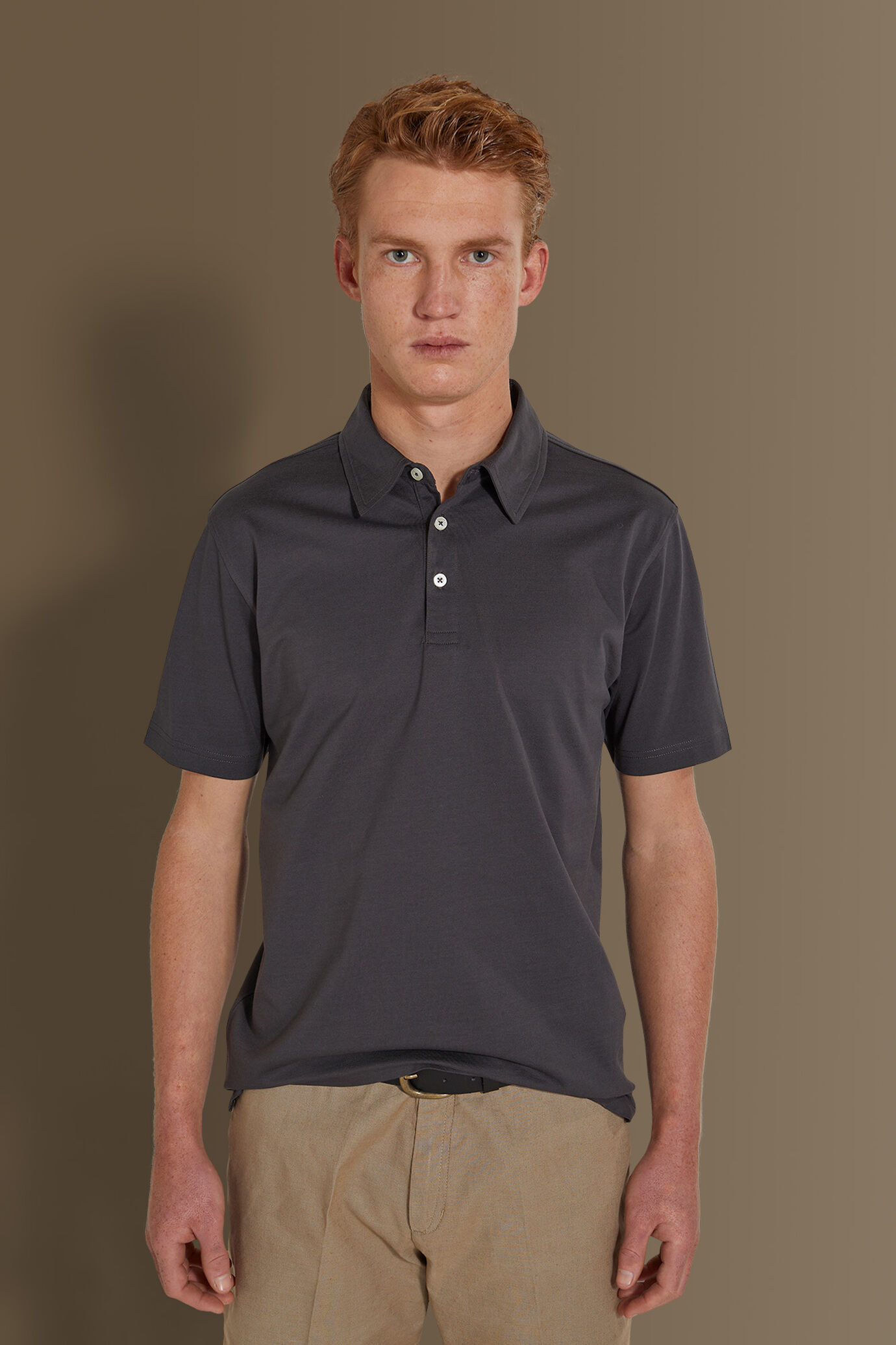 Polo manica corta uomo puro cotone jersey image number 0
