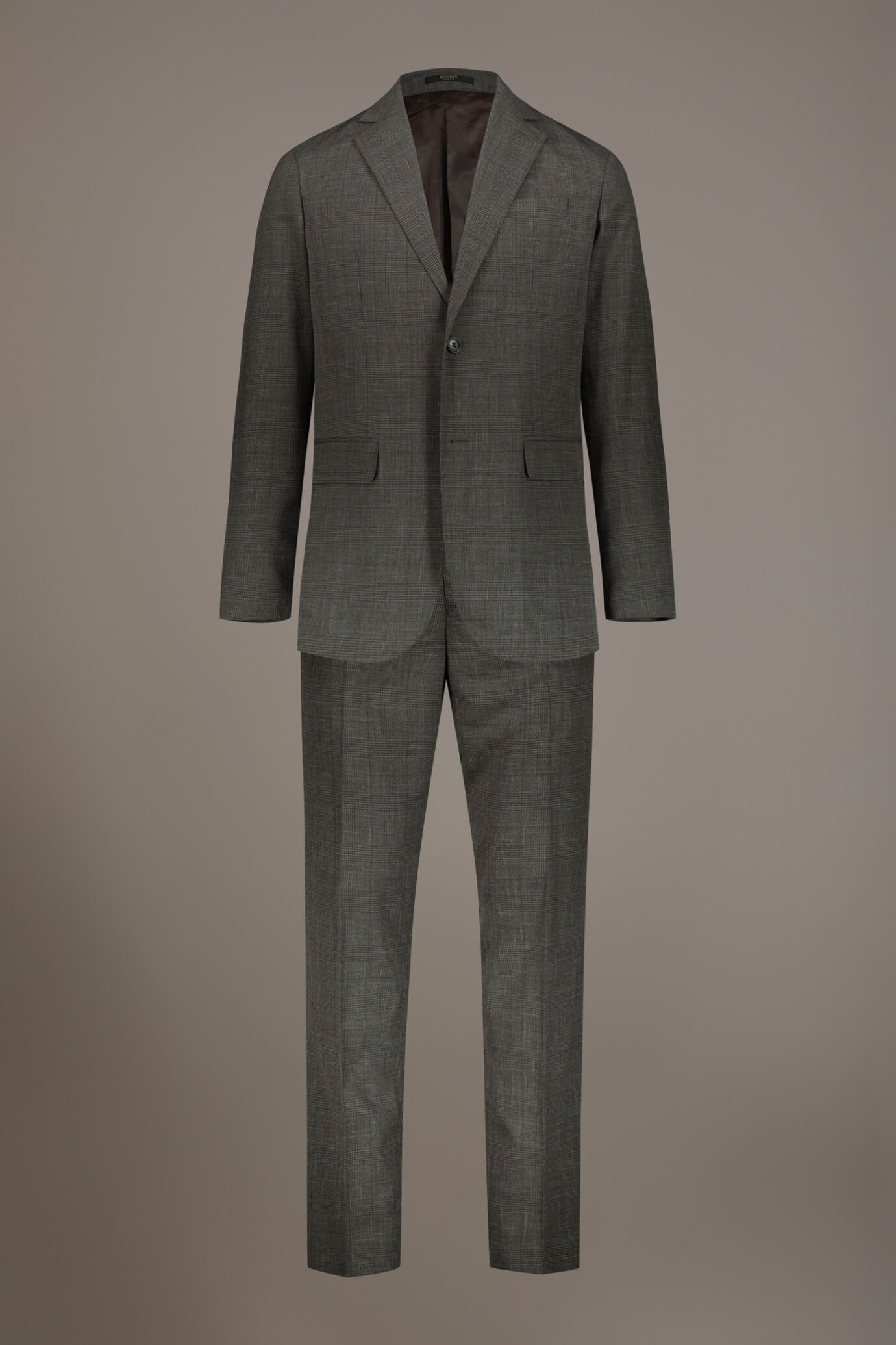 Regular fit single-breasted suit fabric prince of wales design image number 4