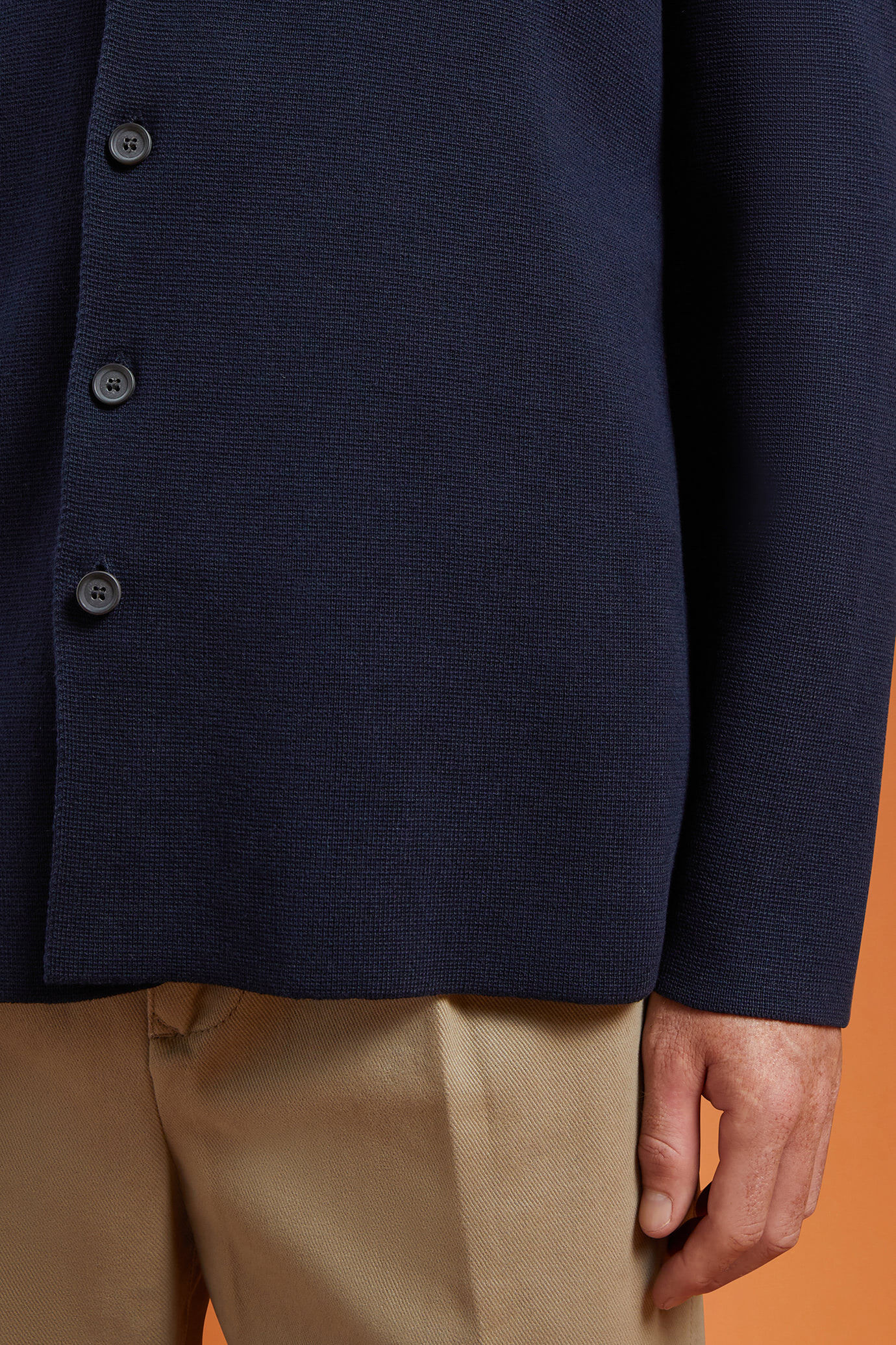 Shacket uomo in jersey 100% cotone Punto Milano regular fit image number 3