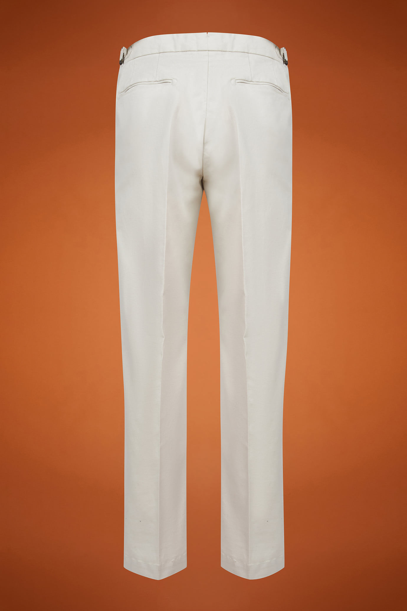 Pantalone uomo doppia pinces tessuto in tela diagonale regular fit image number 1