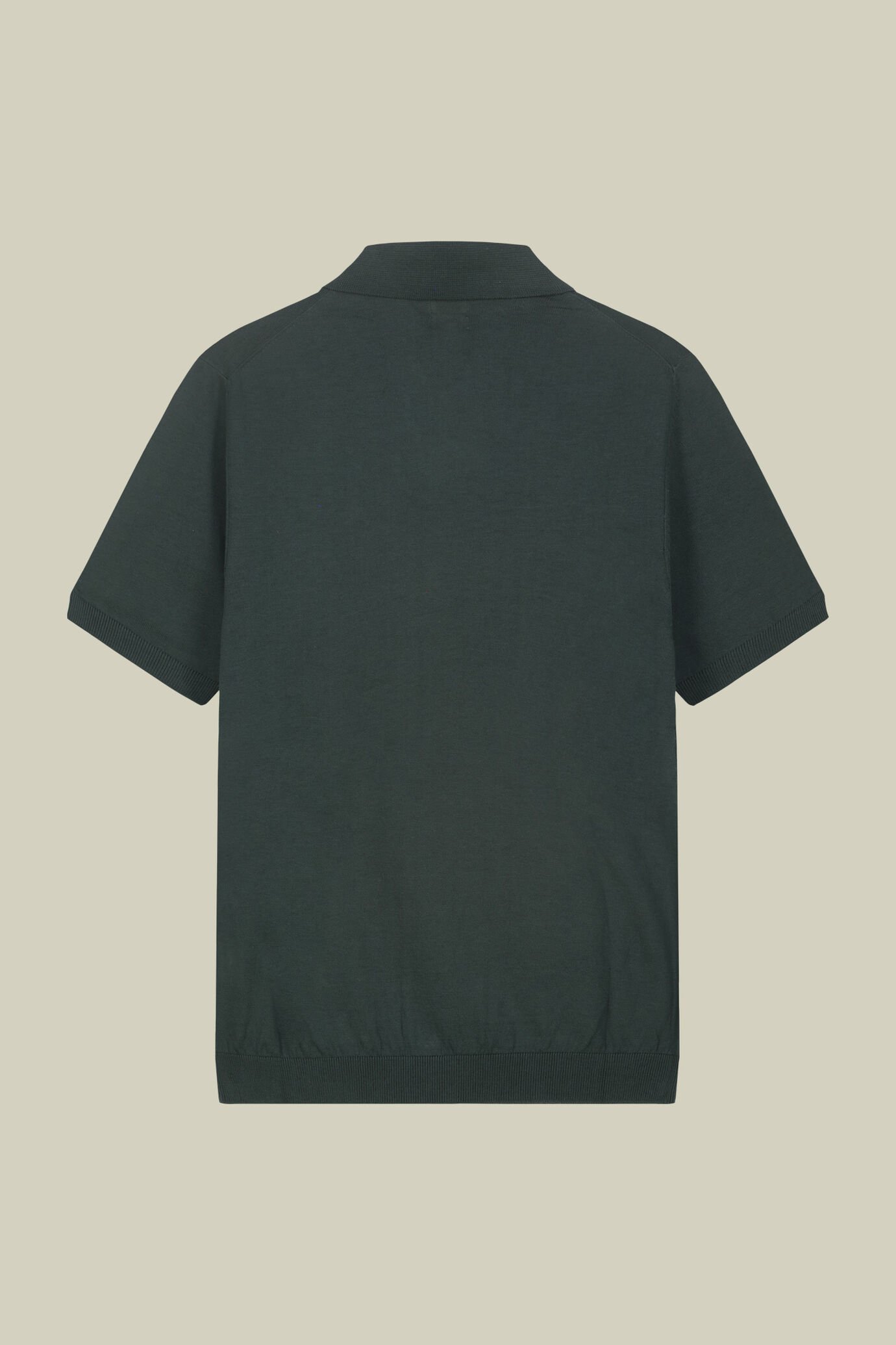 Men's regular fit 100% cotton knitted polo shirt image number 5