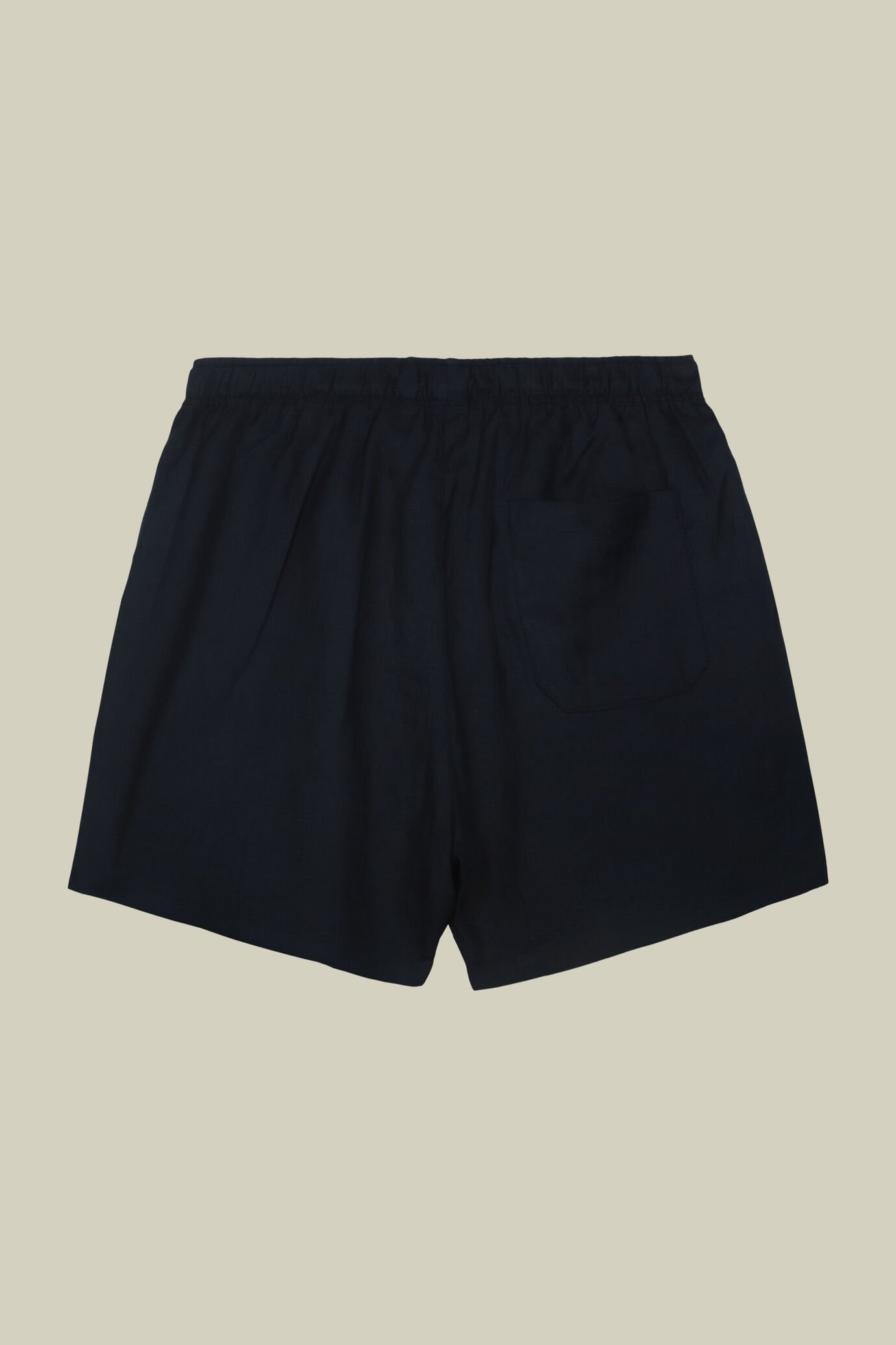 Kurze Damen-Bermudashorts mit kontrastierendem, verstellbarem Elastikbund 100 % Leinen image number 5