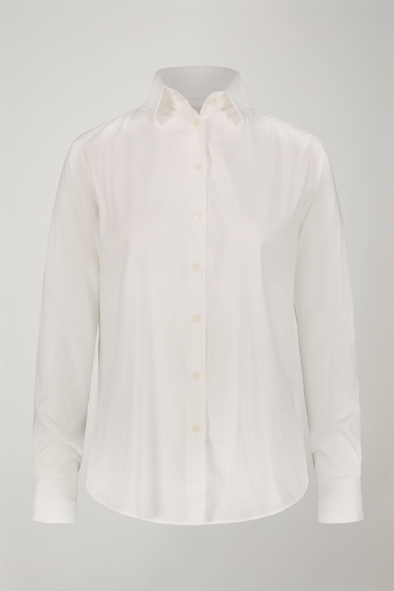 Klassisches einfarbiges Hemd aus Stretch-Baumwolle für Damen image number 5