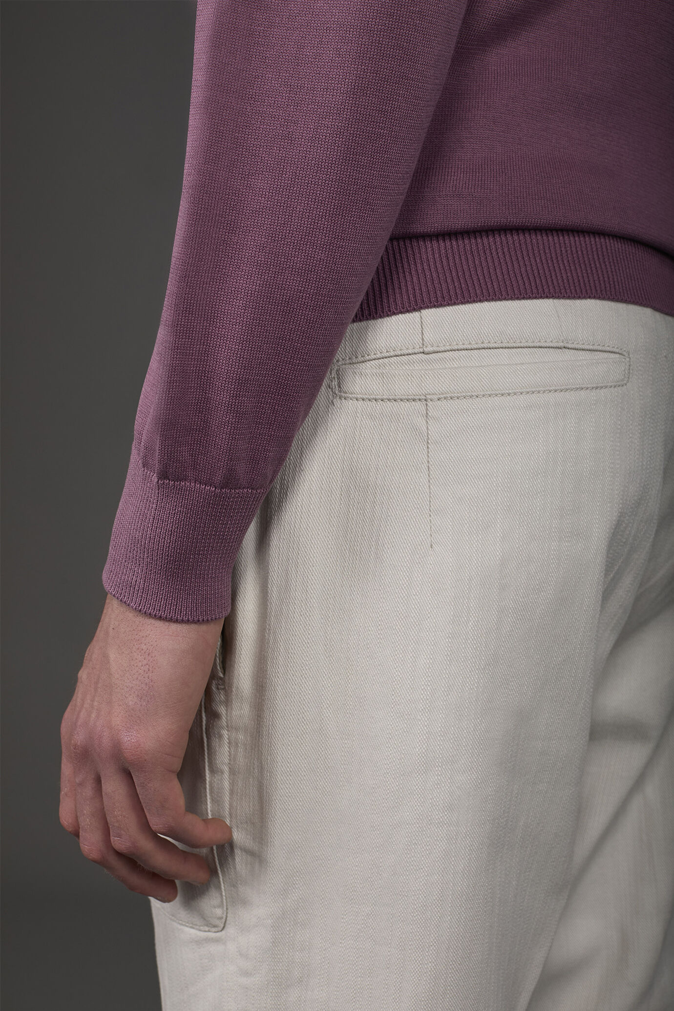 Maglia uomo girocollo bio-washed 100% cotone image number 3