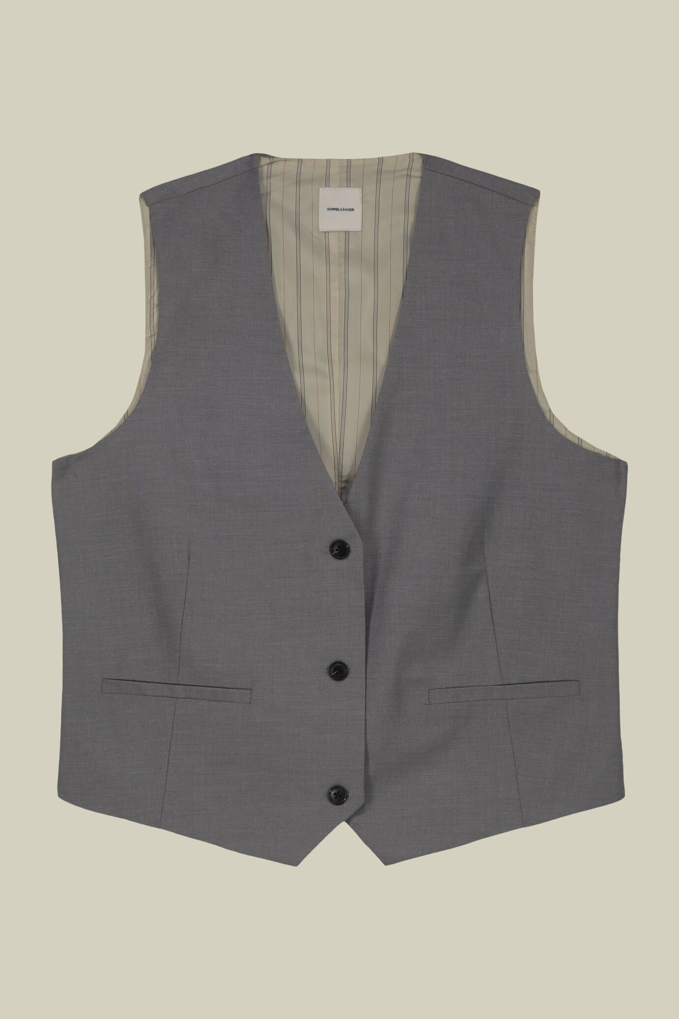 Gilet donna formale con fodera rigata