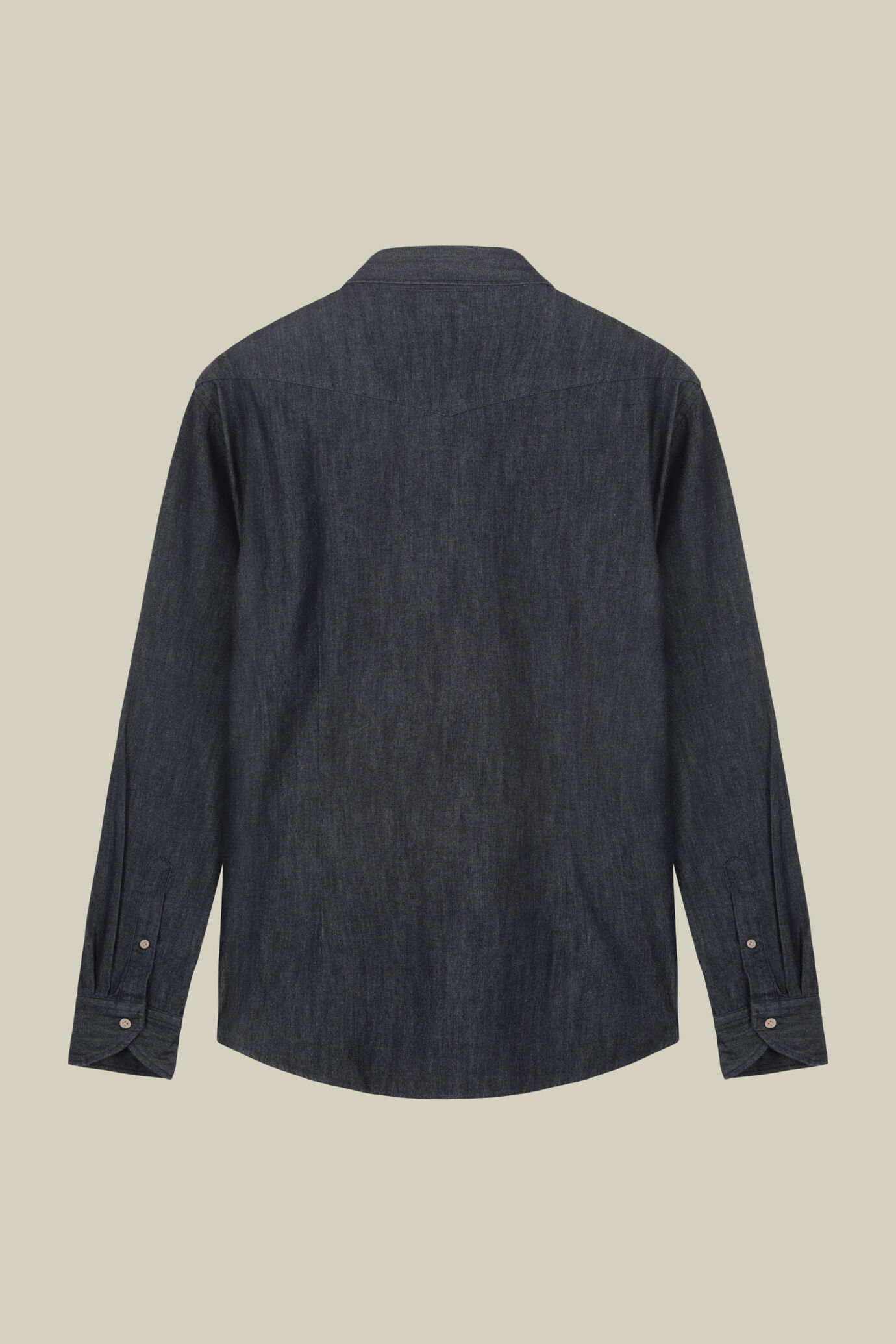 Camicia uomo casual in 100% cotone denim costruzione twill image number 5