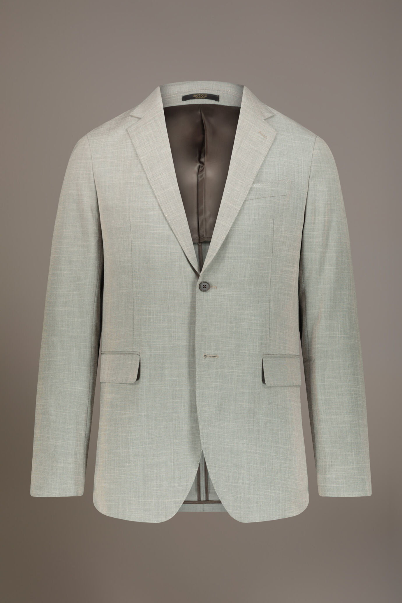 Abito monopetto regular fit tessuto grisaglia image number 4