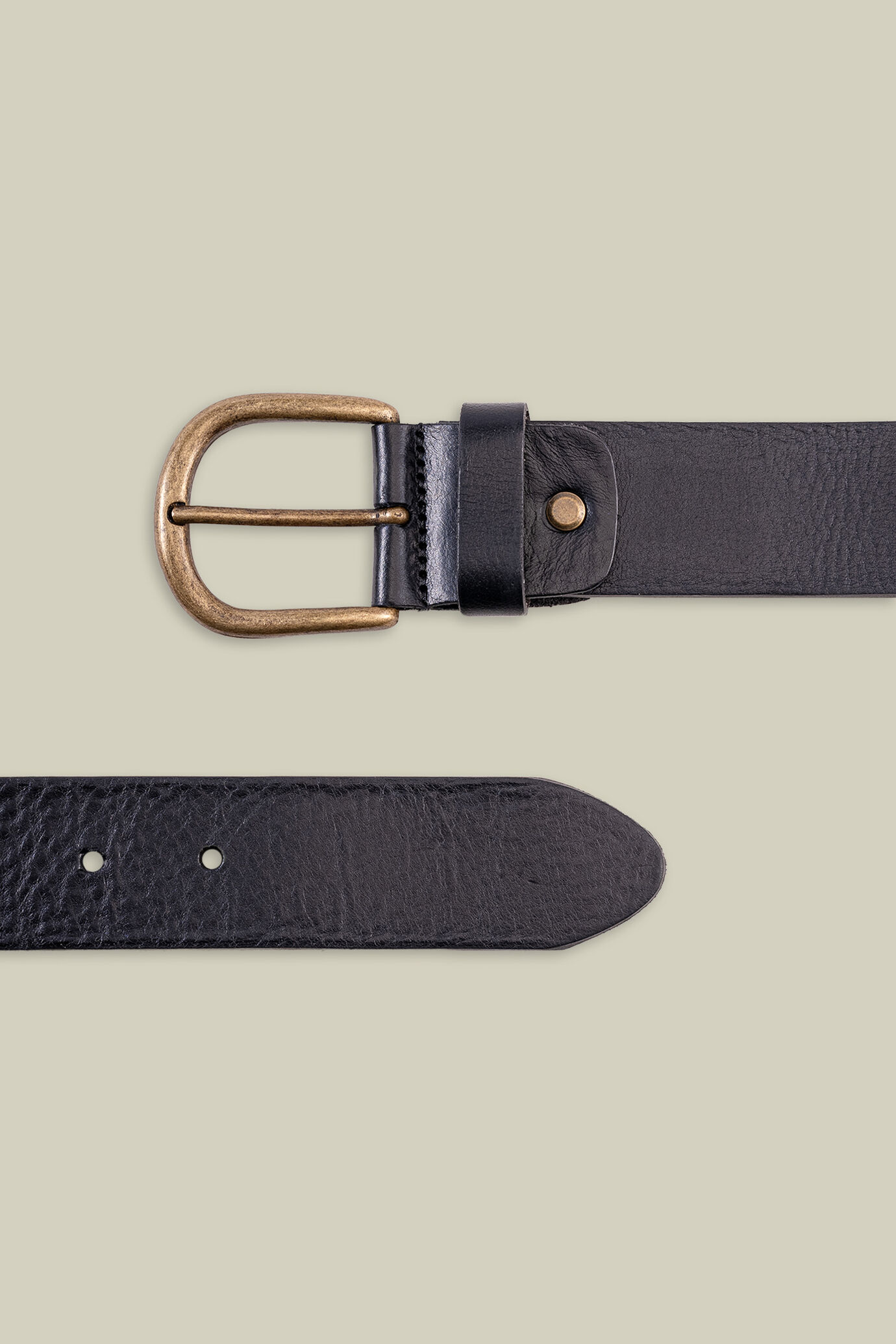 Men's genuine leather belt image number 2