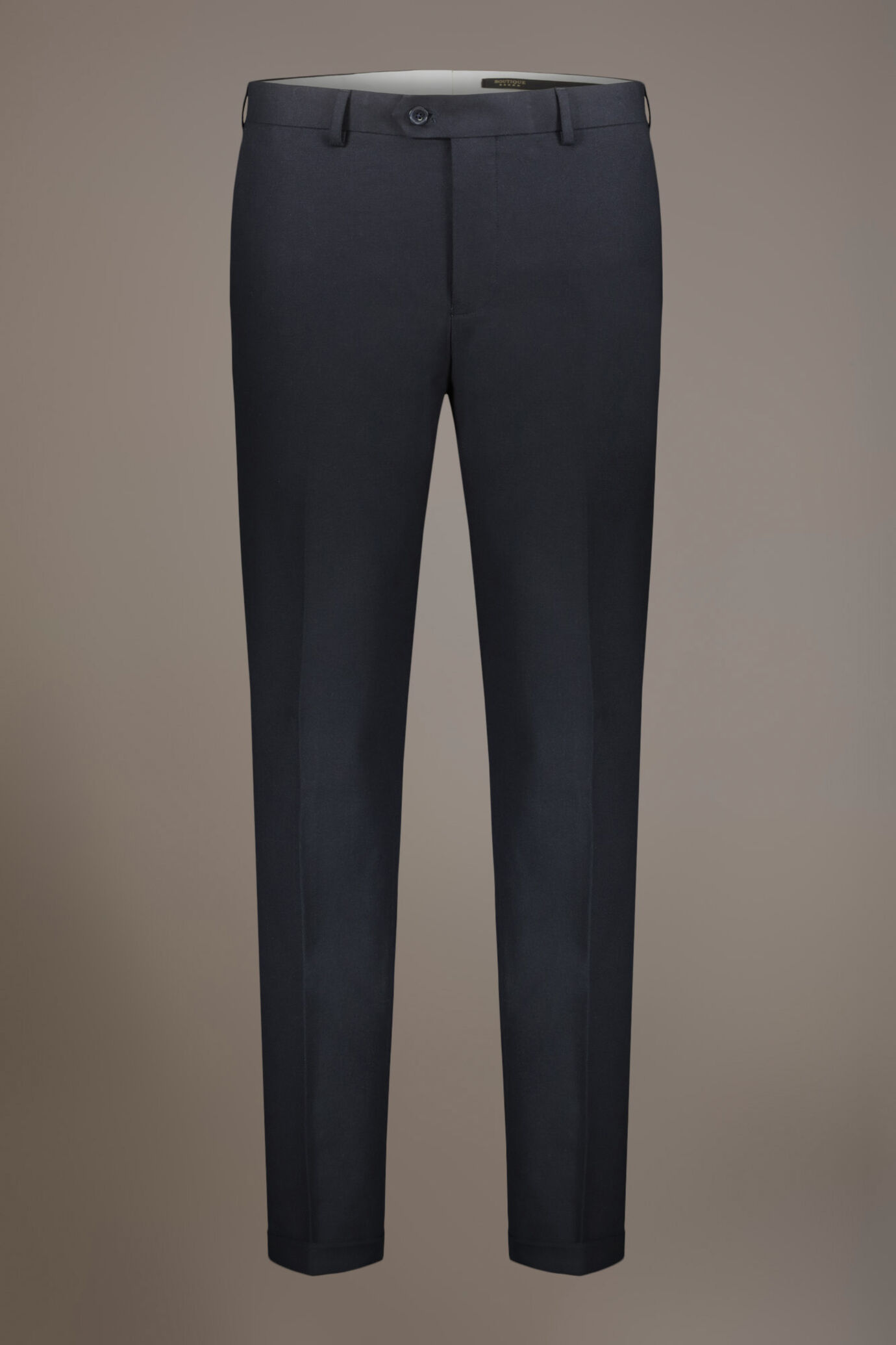 Single-breasted cotton stretch solid color fabric suit image number 2